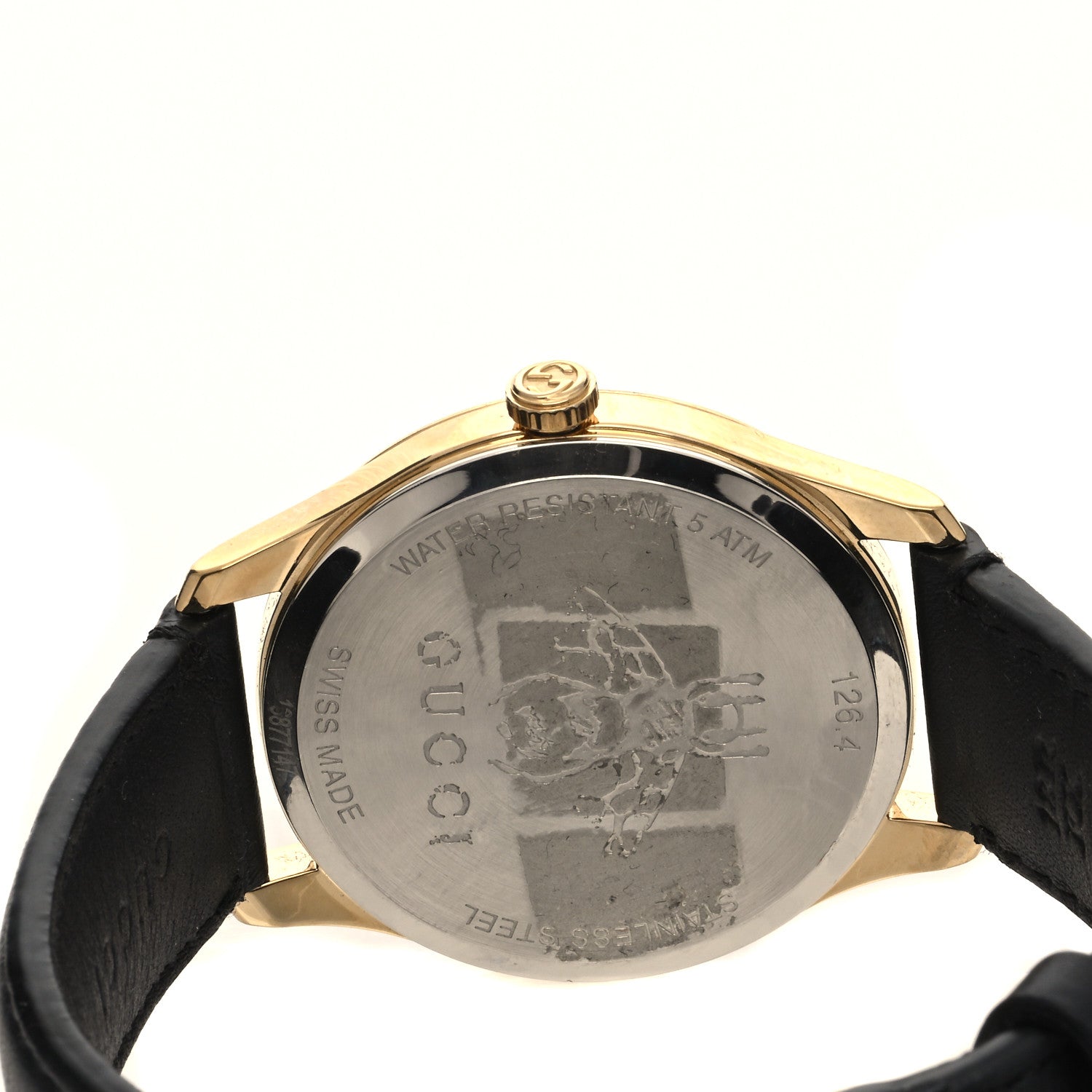 Gucci Stainless Steel Calfskin Mother of Pearl 36mm G-Timeless Charm Quartz Watch 4 of 4