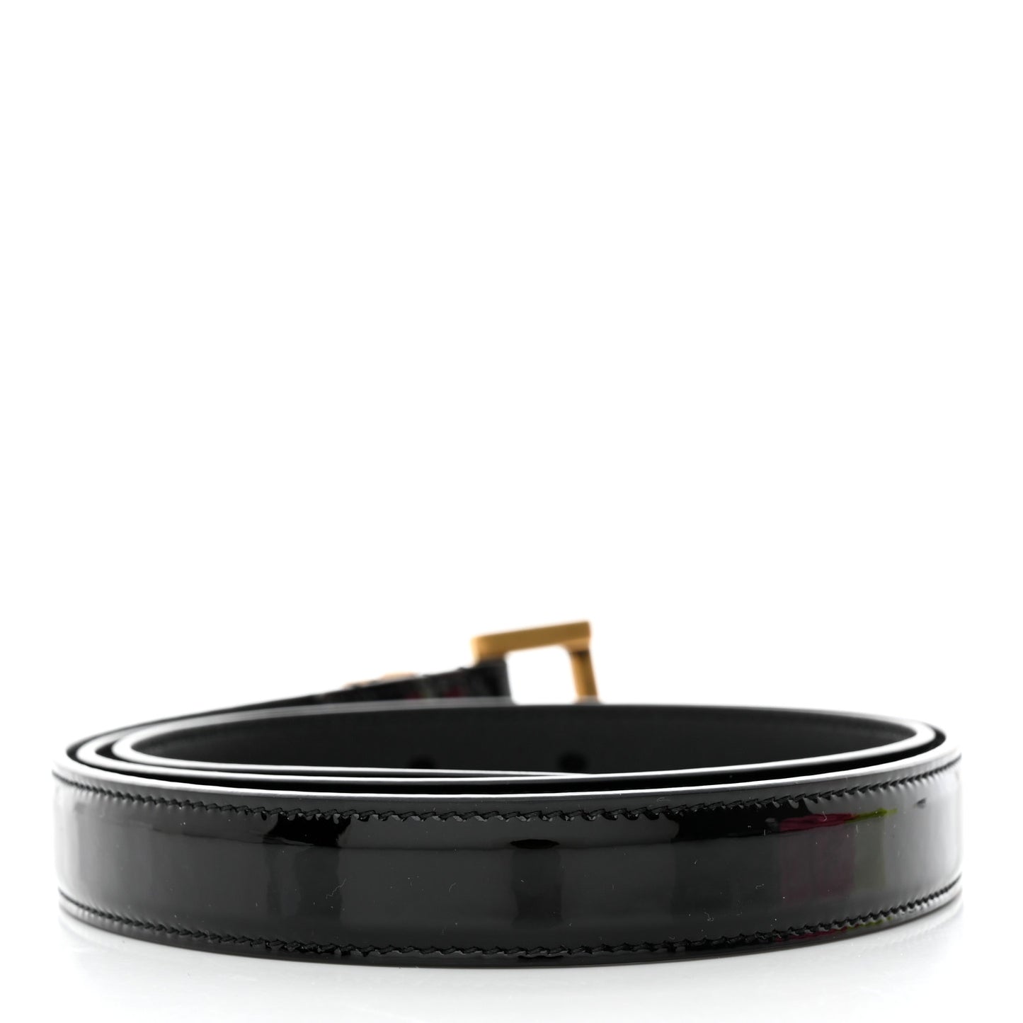 Patent Monogram Square Buckle Belt 85 34 Black