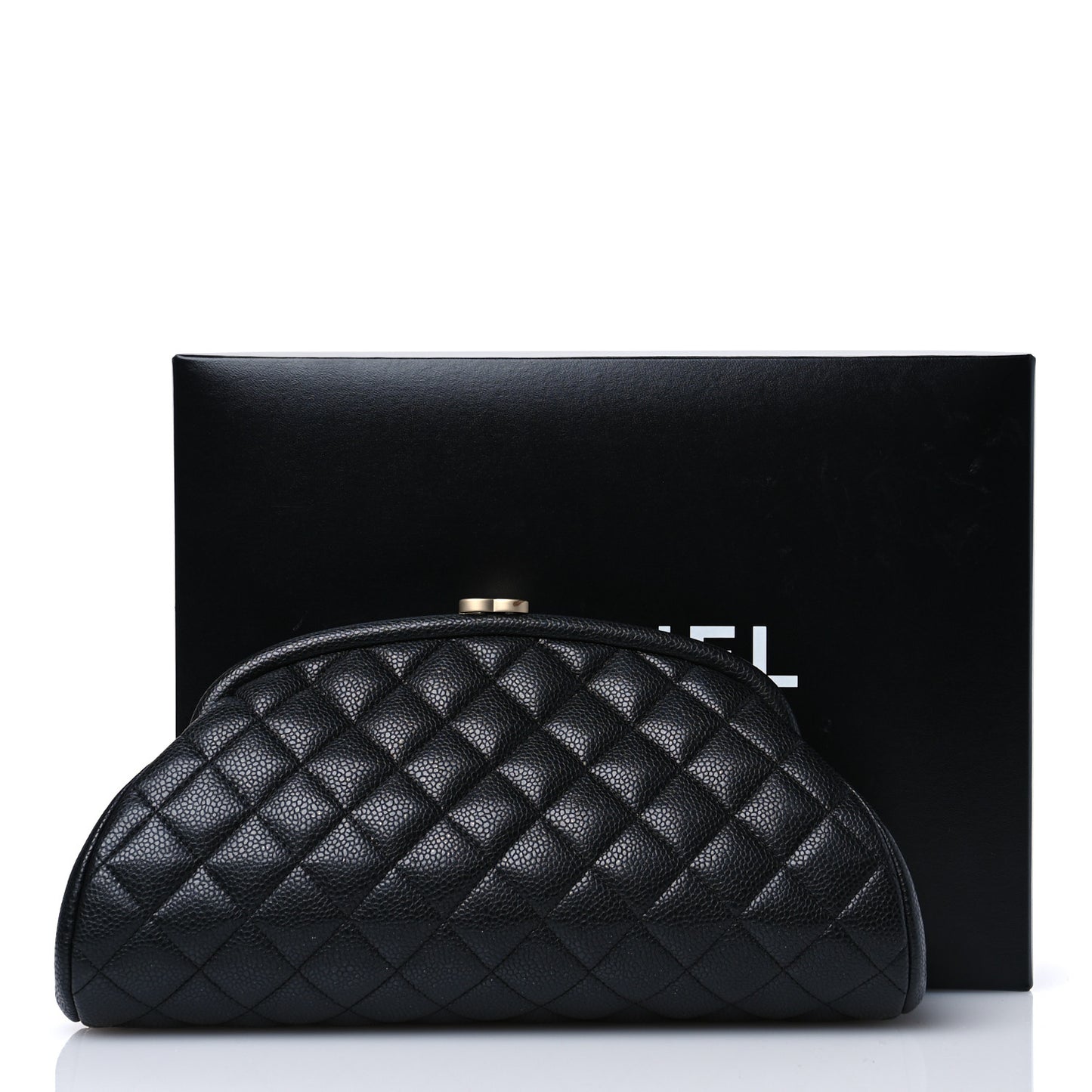 Caviar Quilted Timeless Clutch Black