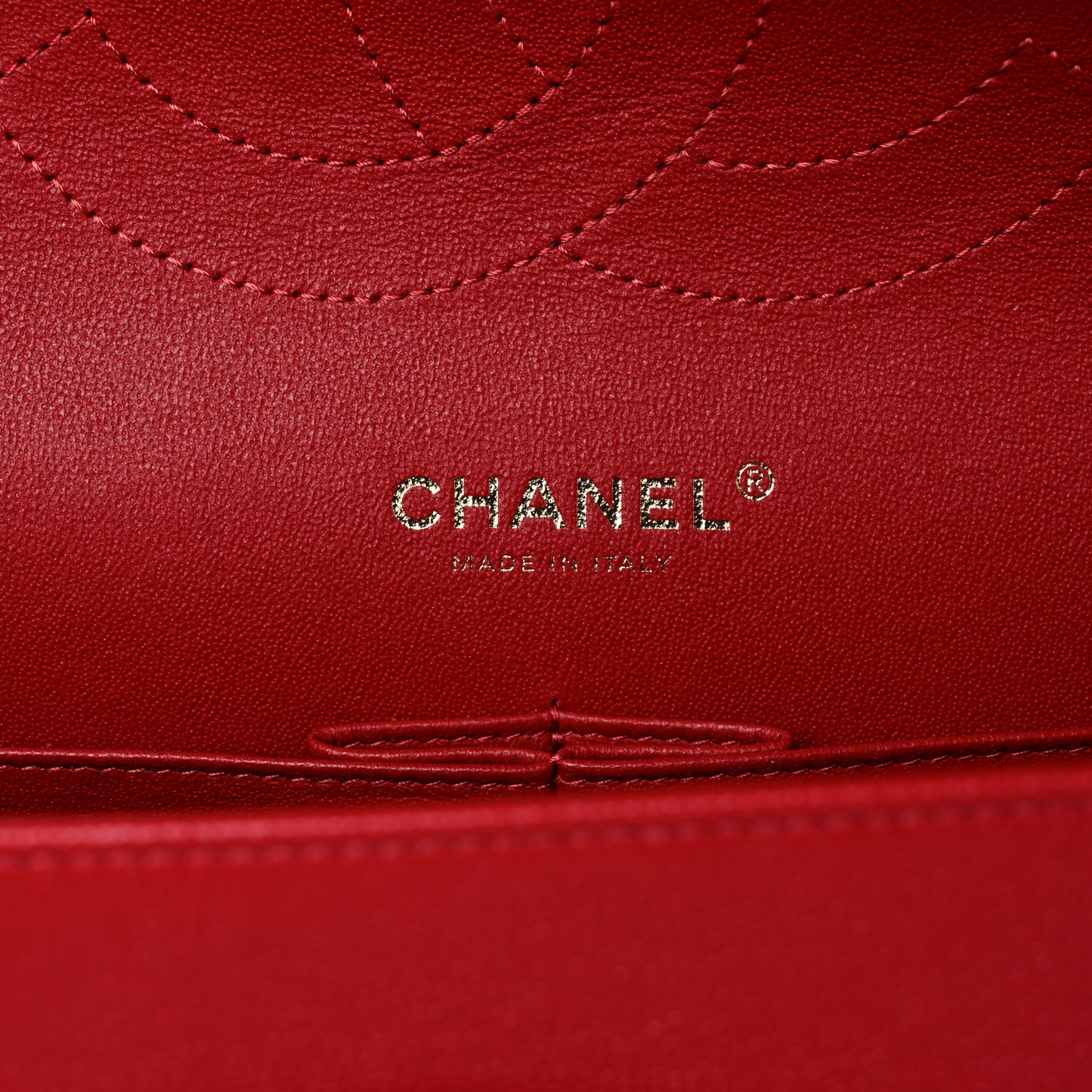 Caviar Quilted Jumbo Double Flap Red