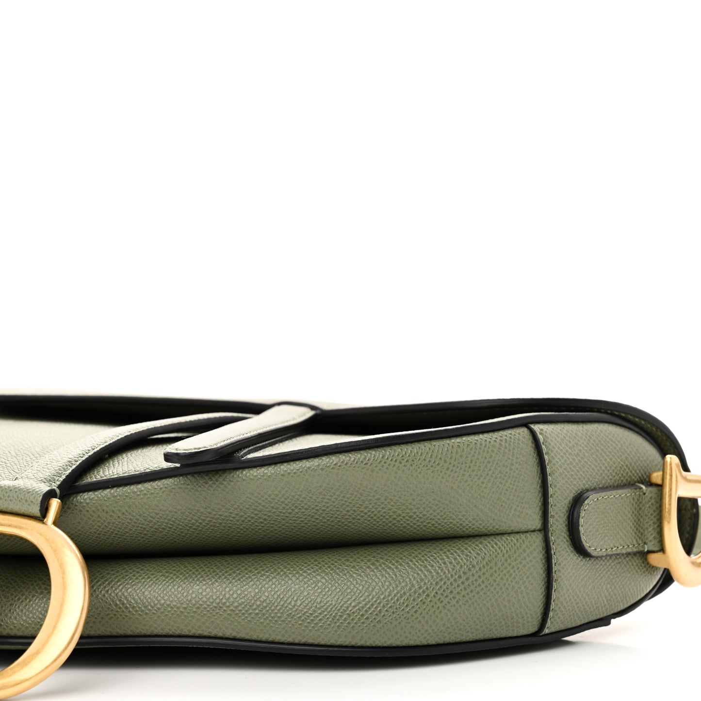 Grained Calfskin Saddle Bag Sage