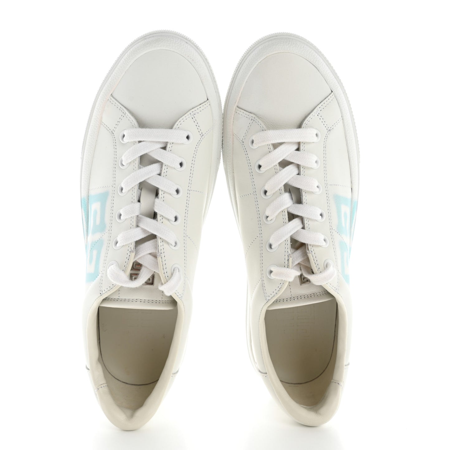 X JOSH SMITH Calfskin City Sport Womens Sneakers 40 White Light Blue