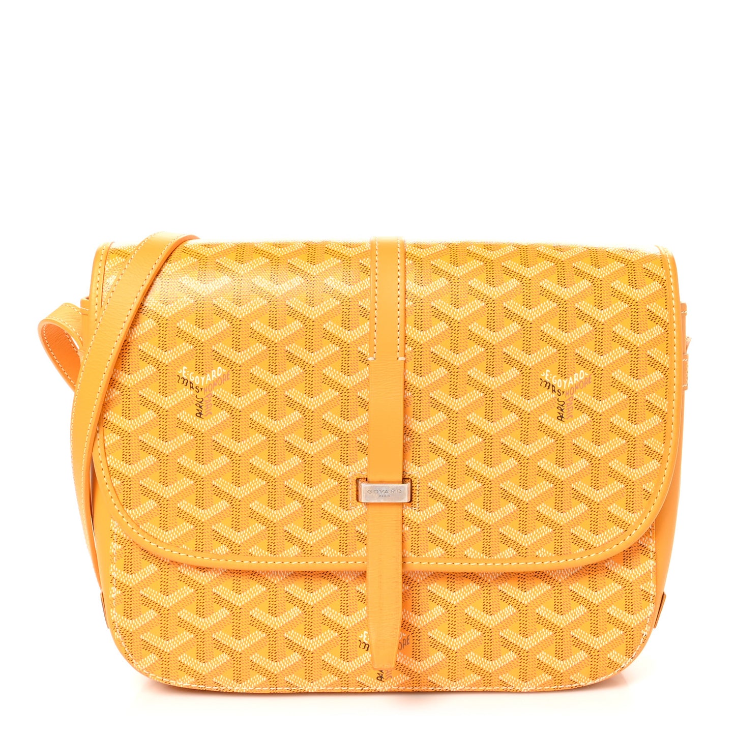 Goyardine Belvedere II MM Messenger Bag Yellow