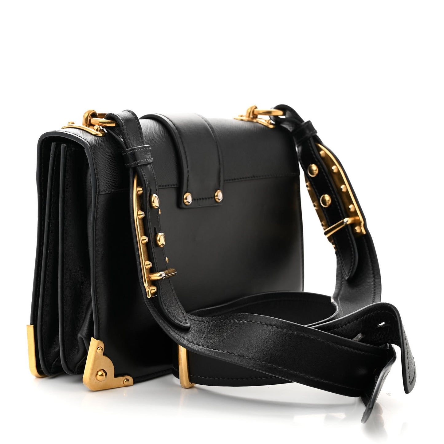City Calf Saffiano Large Cahier Bag Black