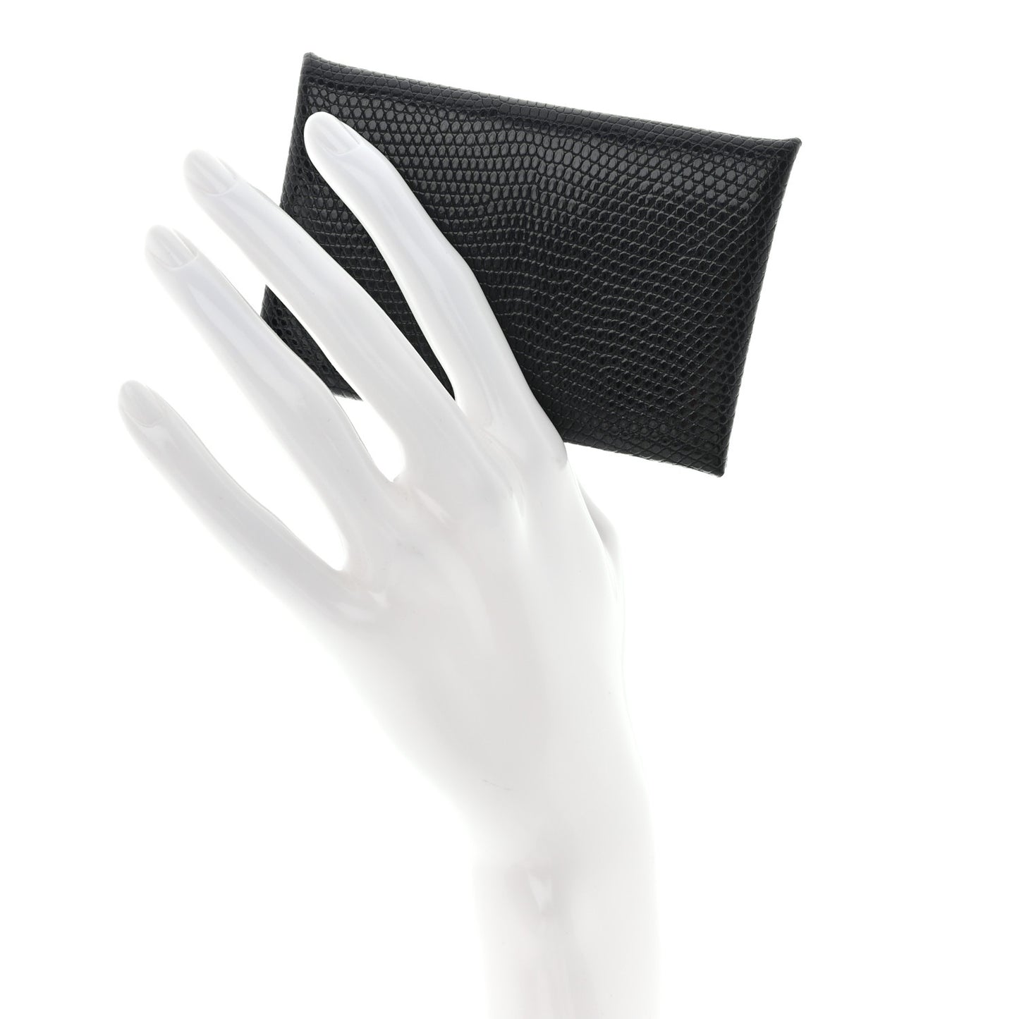Lizard Calvi Card Case Black