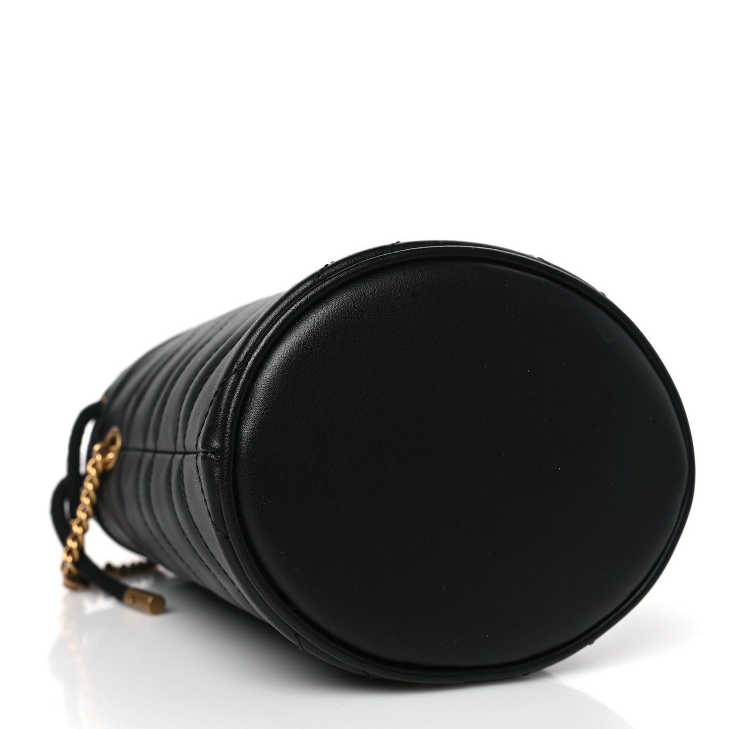 Calfskin Matelasse Mini GG Marmont 2.0 Bucket Bag Black