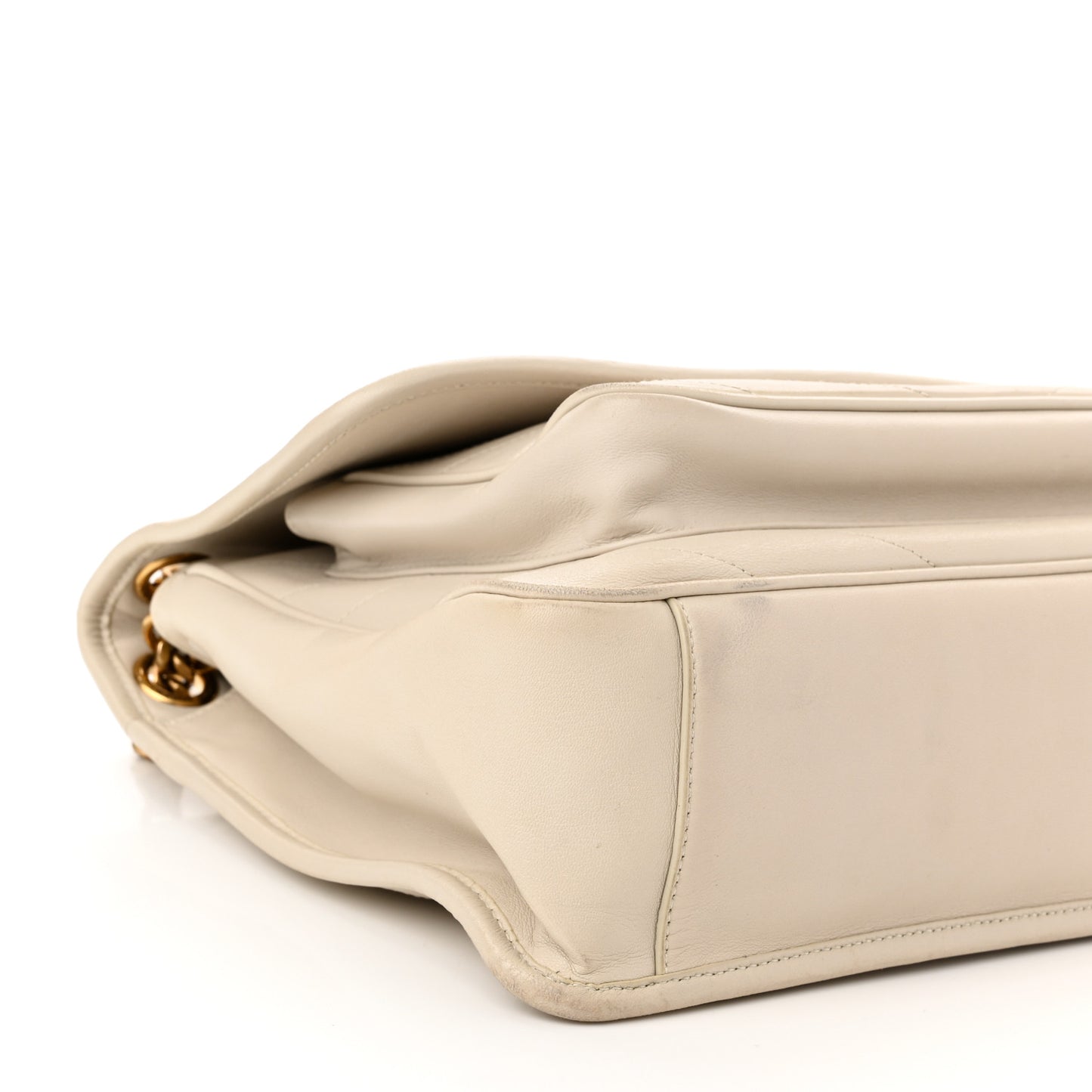 Lambskin Matelasse Monogram Medium Niki Chain Satchel Nude Powder