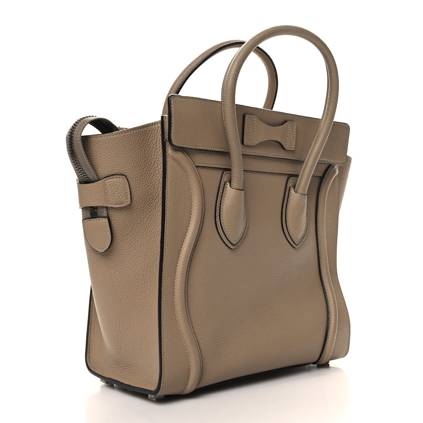 Drummed Calfskin Micro Luggage Dune