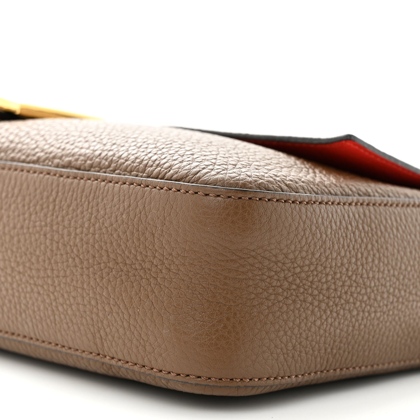 Cuoio Romano Selleria Large Baguette Fango Papavero