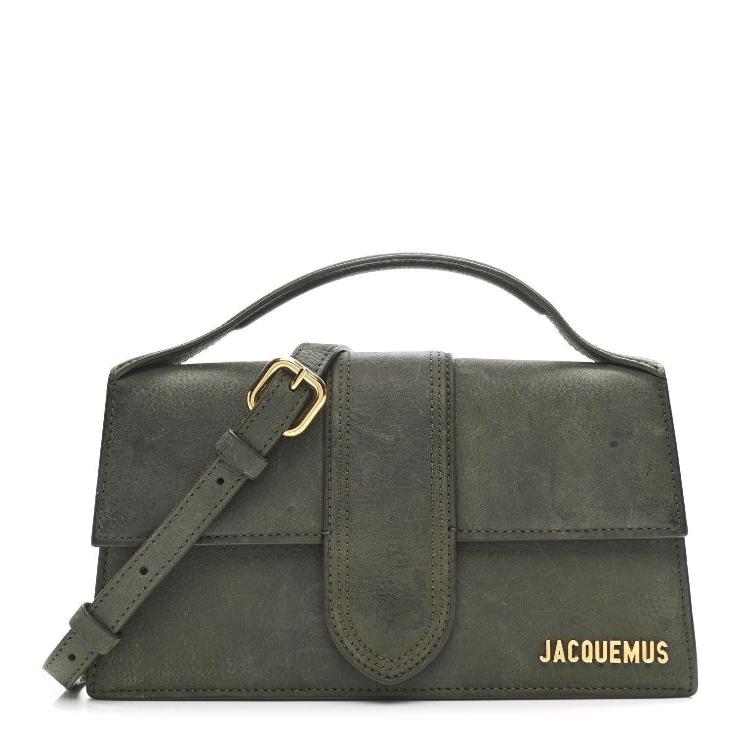 Jacquemus Nubuck Le Grand Bambino Dark Green 1841083 – FASHIONPHILE