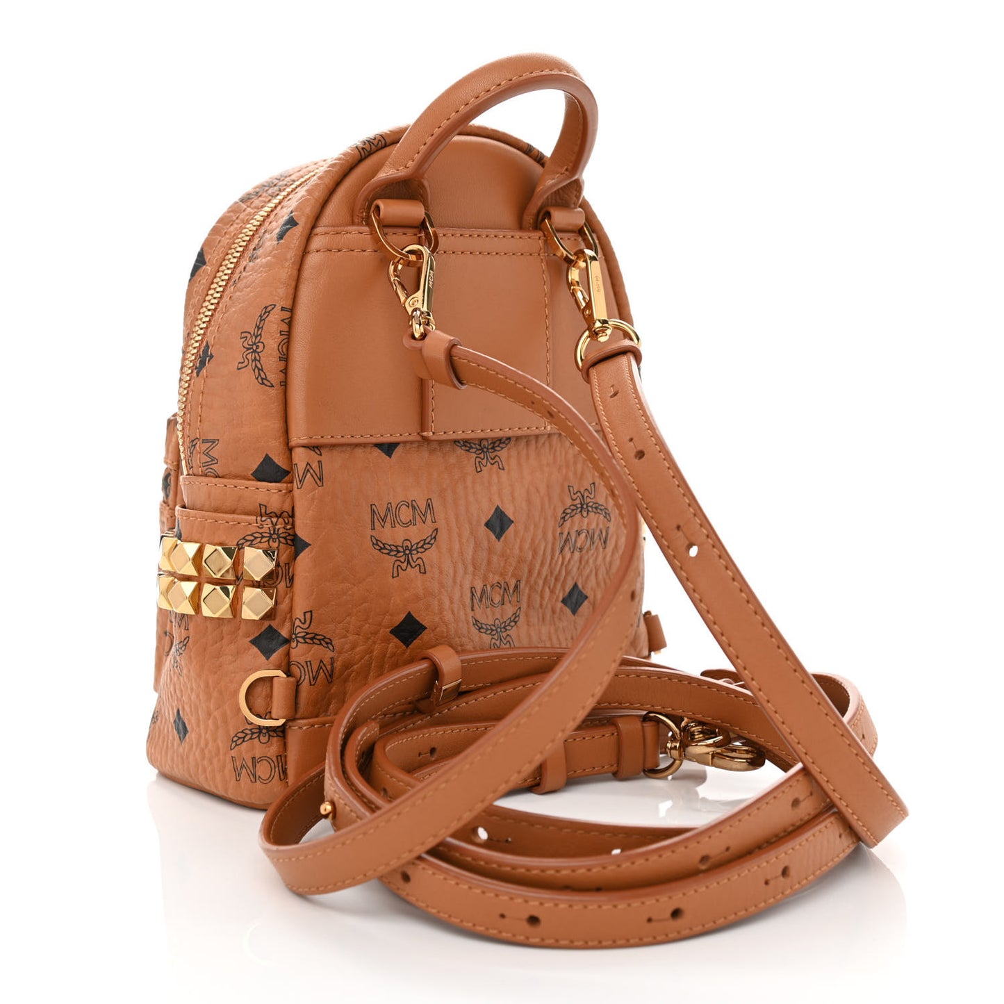 Visetos Side Stud X-Mini Stark Backpack Cognac