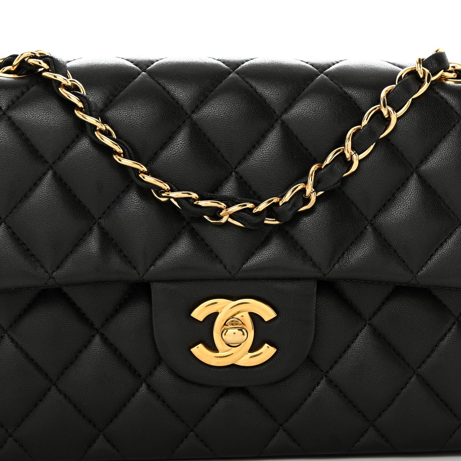 Chanel Lambskin Quilted Small Double Flap Black 8 of 11