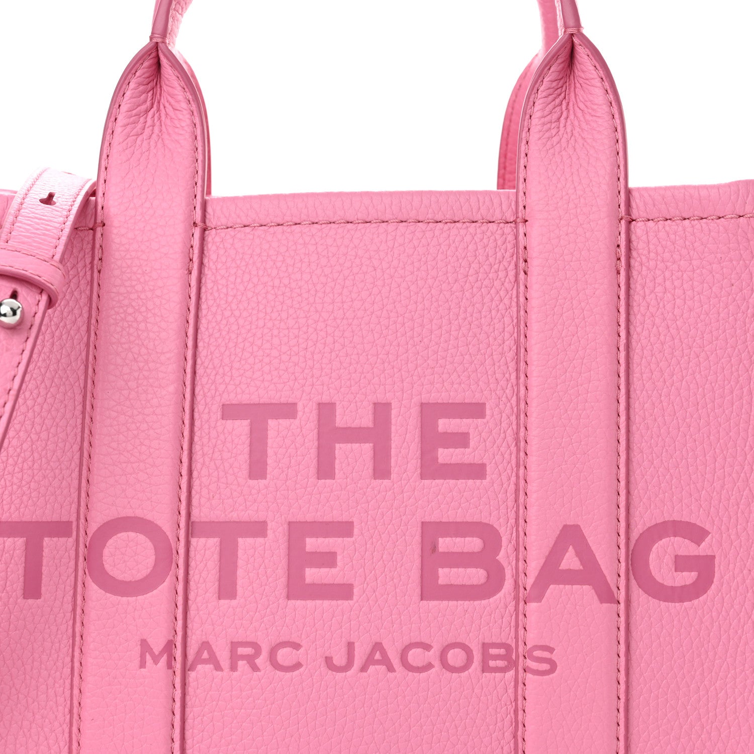 Marc Jacobs Grained Calfskin Small The Tote Bag Candy Pink 9 of 11