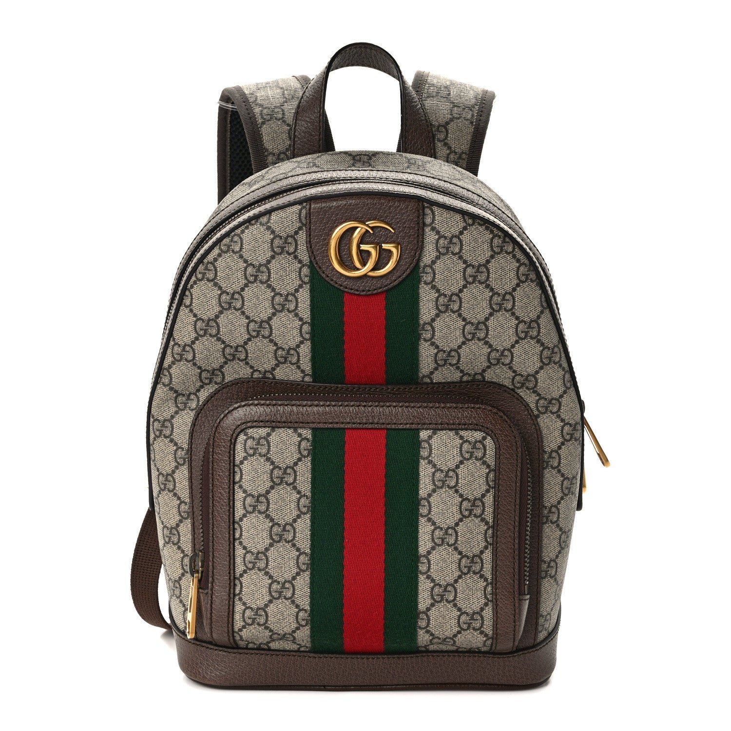 Gucci GG Supreme Monogram Calfskin Web Small Ophidia Day Backpack Beige Ebony New Acero 1 of 14