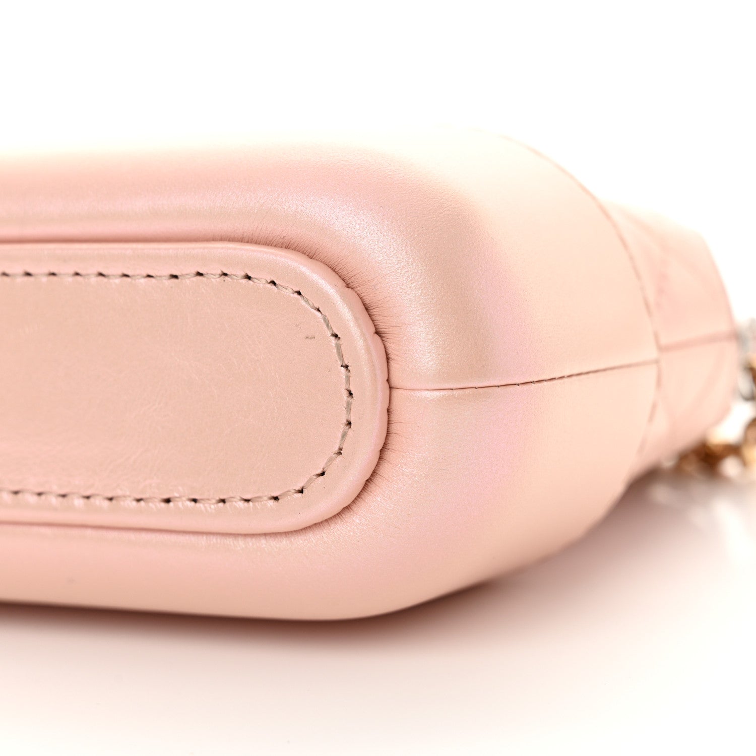 Chanel Iridescent Lambskin Calfskin Quilted Small Gabrielle Clutch With Chain Light Pink 14 of 15