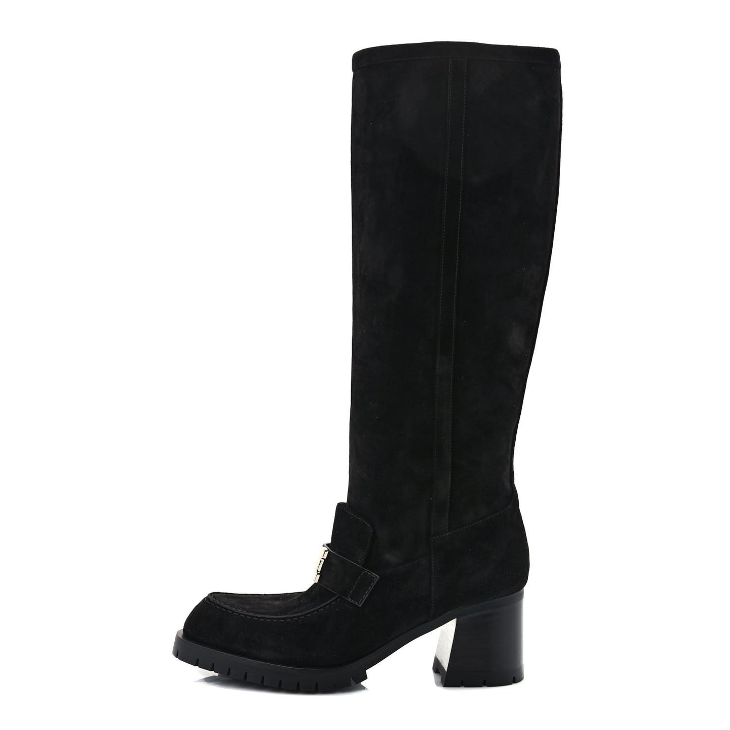 Suede Calfskin Folie 60 Boots 36.5 Black
