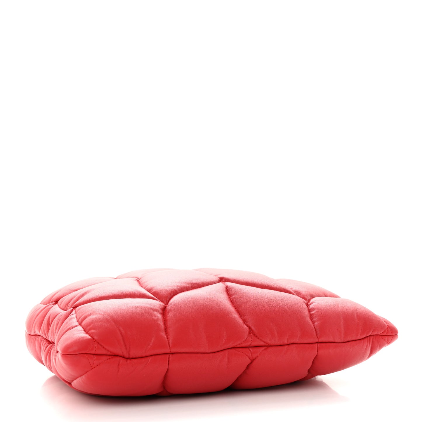 Nappa Pillow Quilted Softie Clutch Red