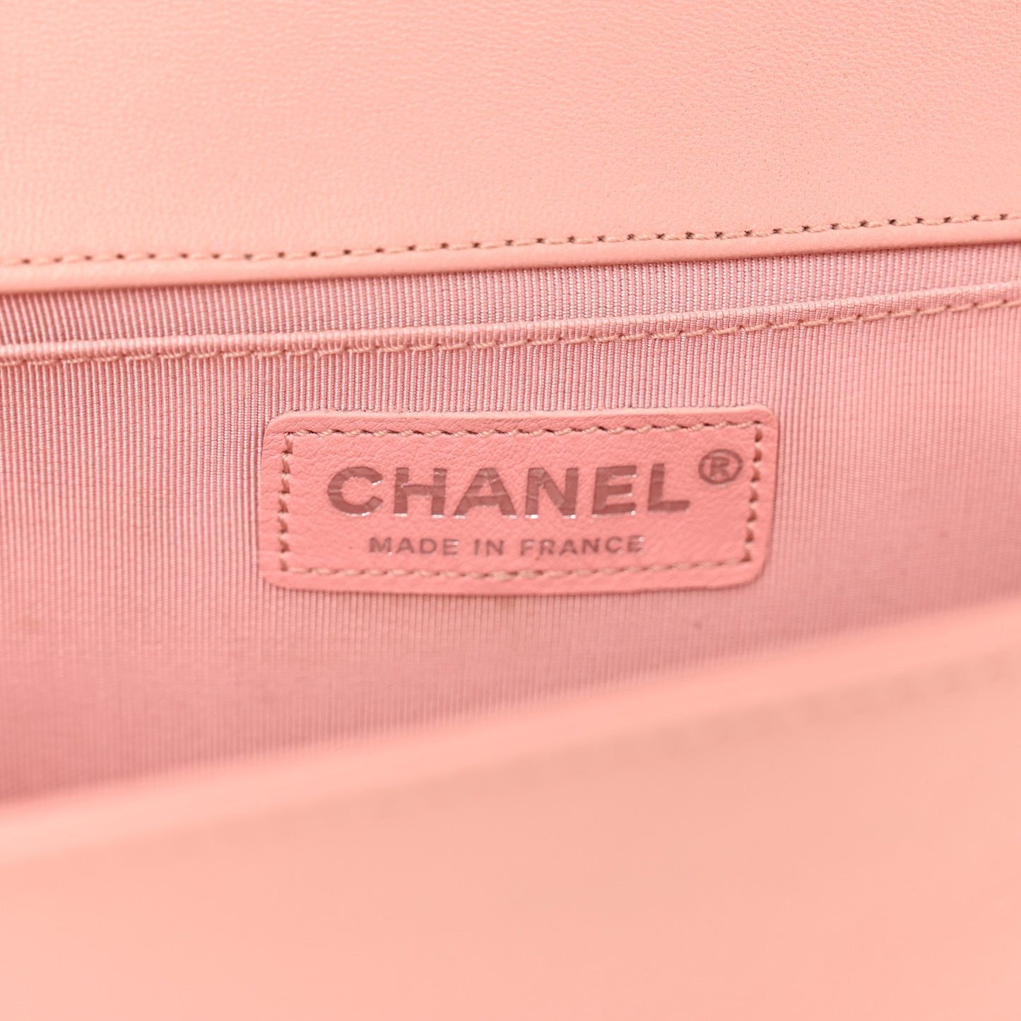 Calfskin Quilted Medium Boy Flap Light Pink