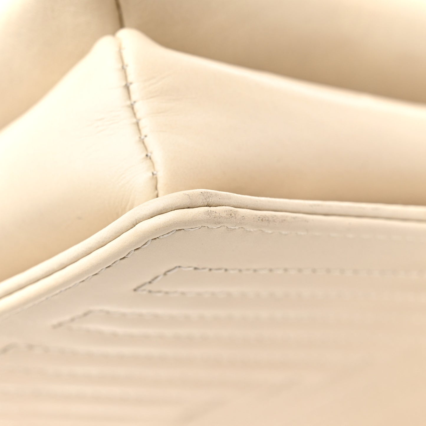 Calfskin Quilted Korean Garden Flap Off White