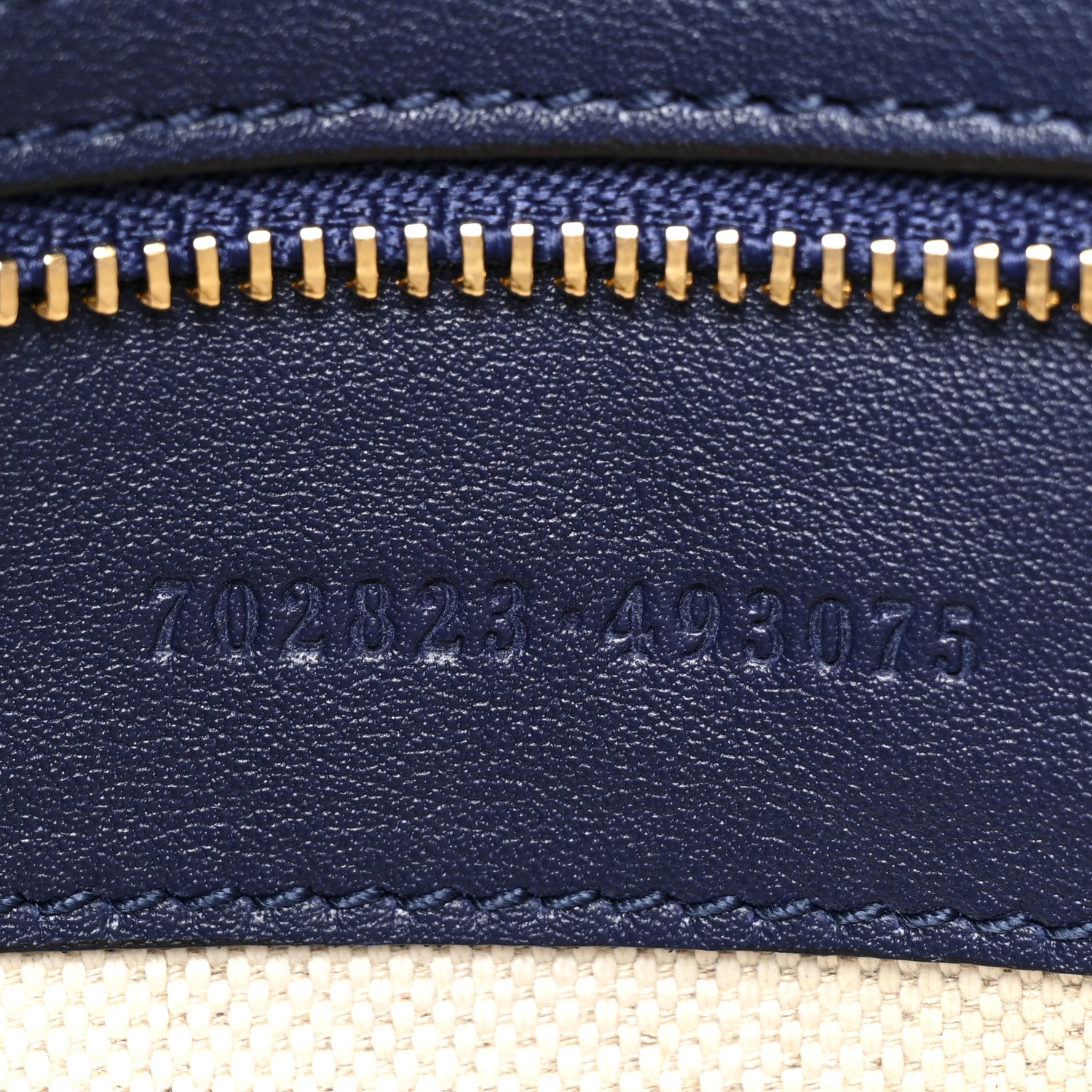 Gucci Aria Calfskin Web Large Attache Shoulder Bag Navy 8 of 10