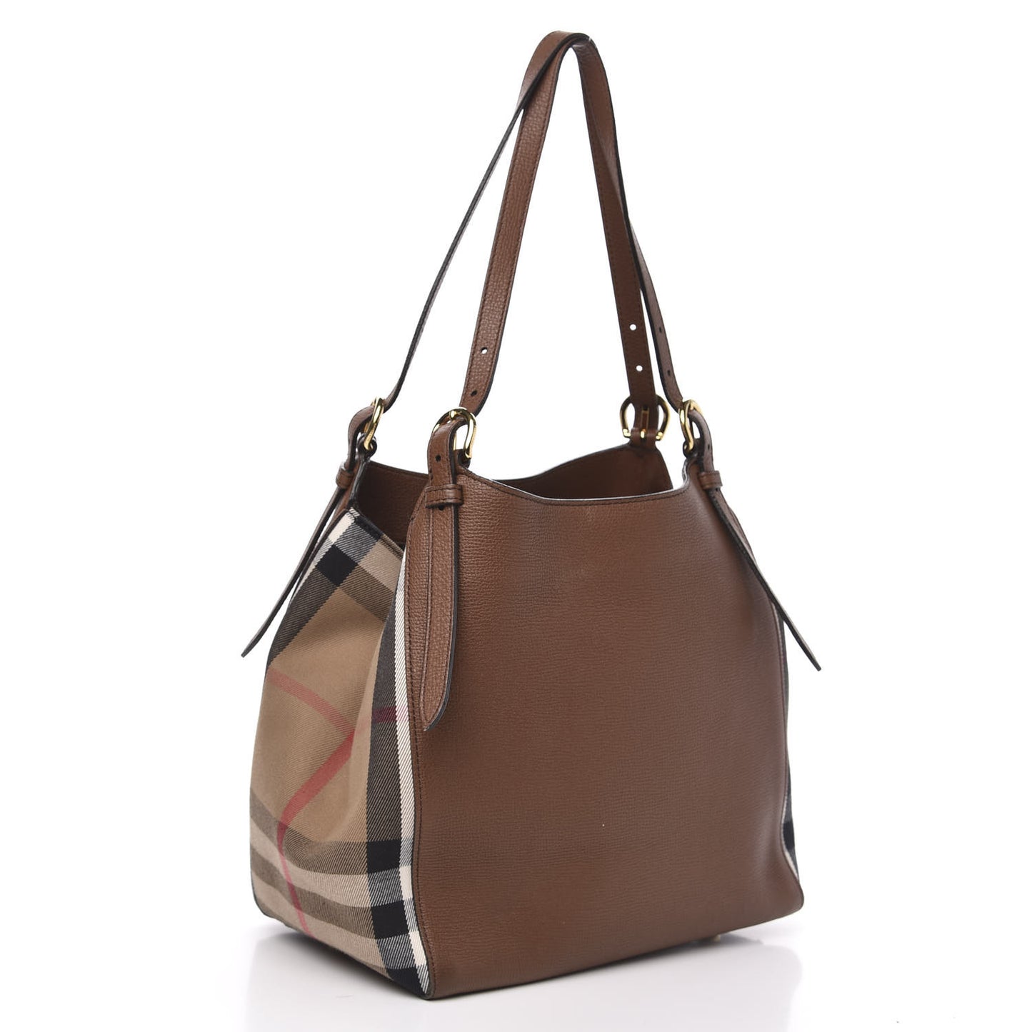 Grainy Calfskin House Check Small Canterbury Dark Sand