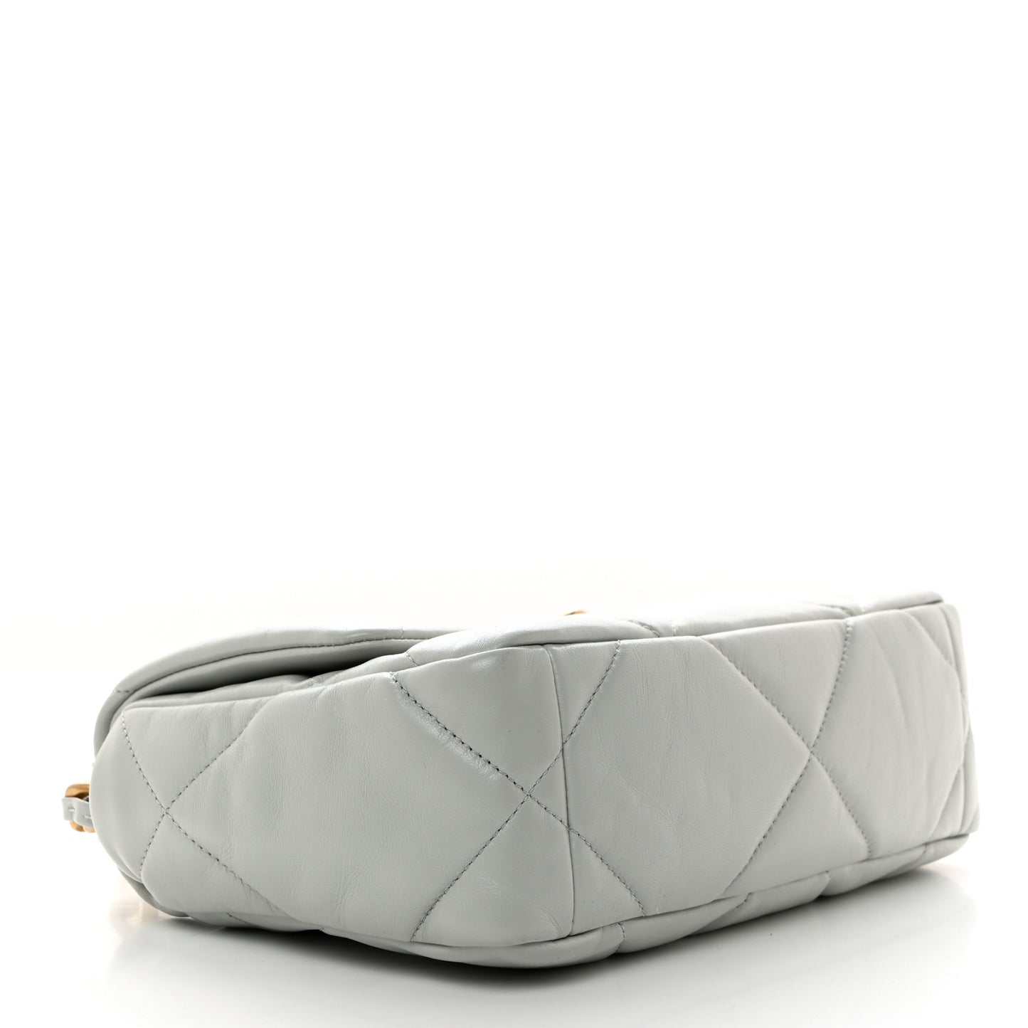 Lambskin Quilted Medium Chanel 19 Flap Light Blue