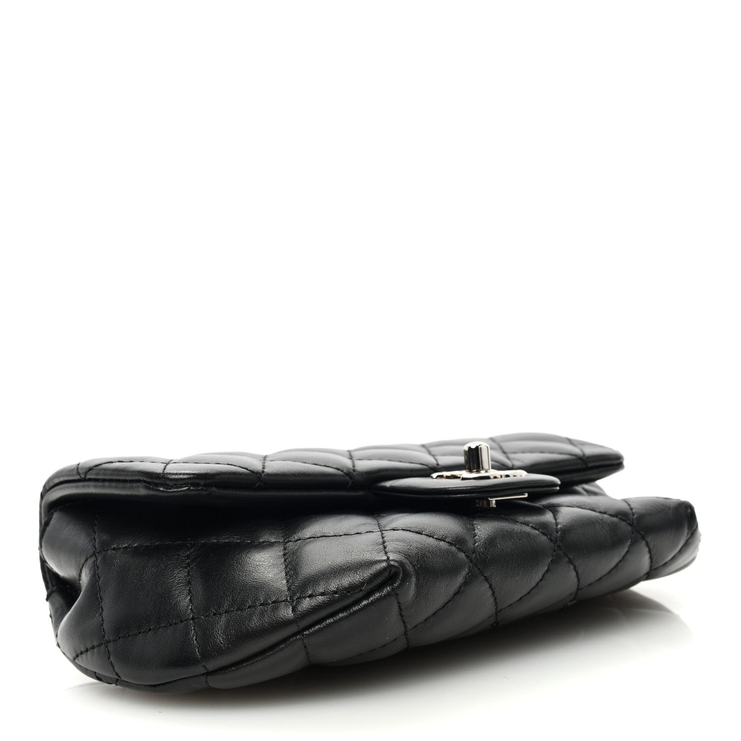 Chanel Calfskin Quilted CC Uniform Flap Belt Bag Black 2 of 10