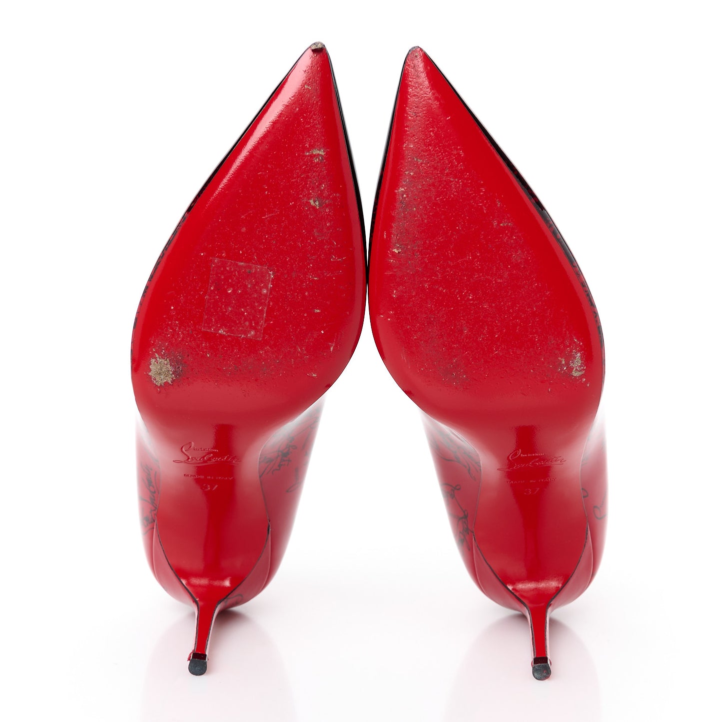 Patent Logo Degrade Decollete 554 85 Pumps 37 Black Loubi
