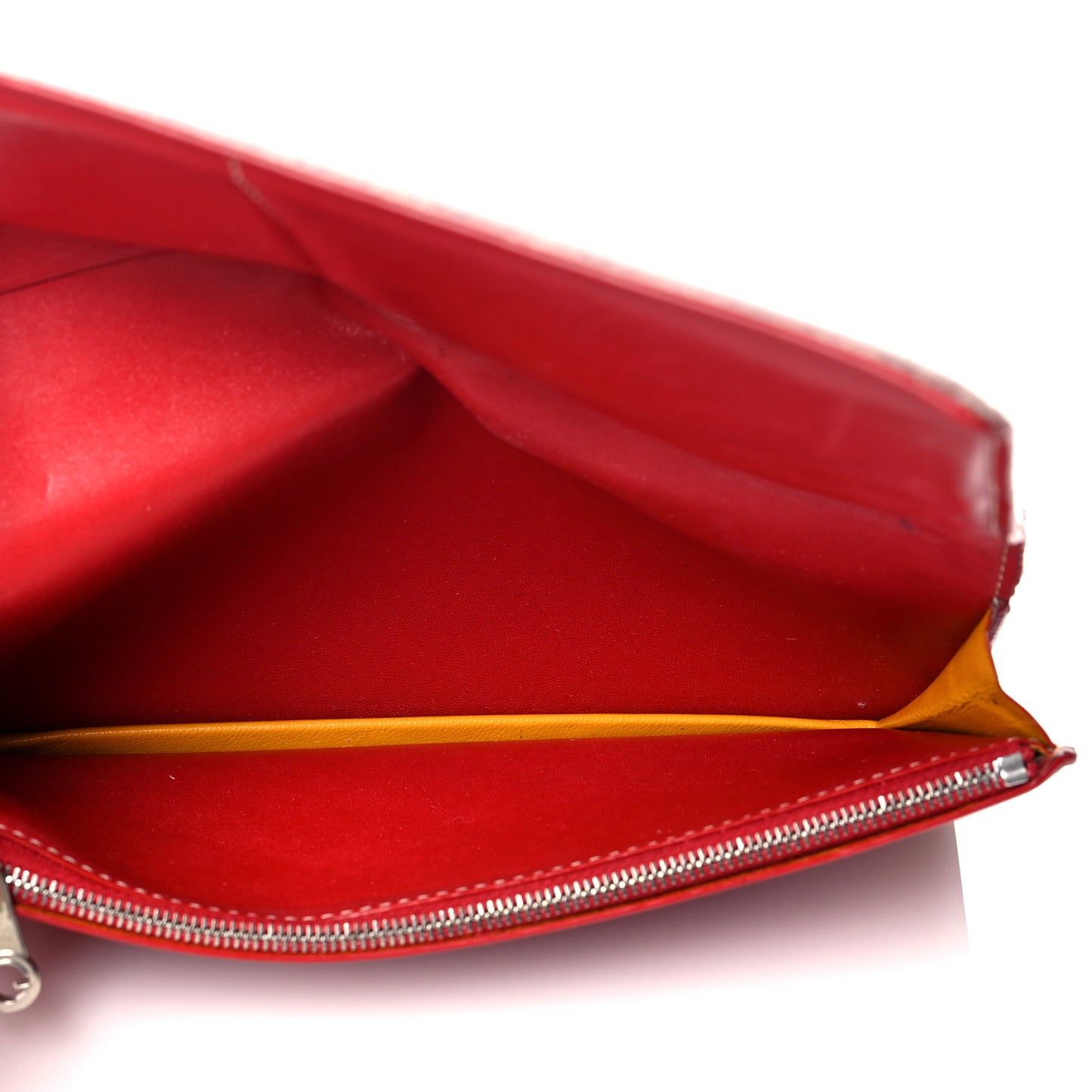 Goyardine Long Bi-Fold Wallet Red