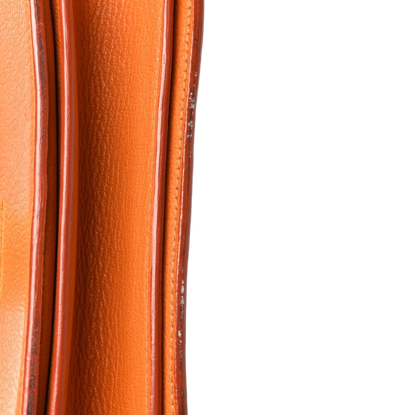 Goatskin Medium Classic Box Flap Bag Orange