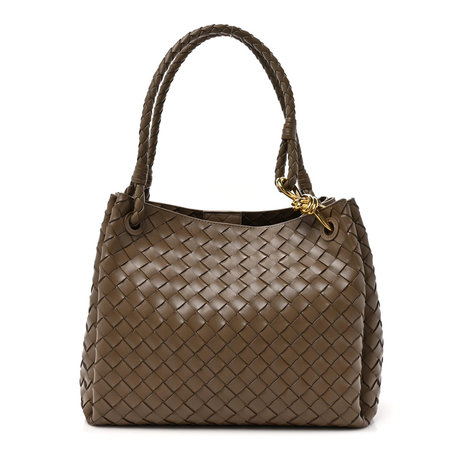Nappa Intrecciato Large Andiamo Parachute Shoulder Bag Pinecone