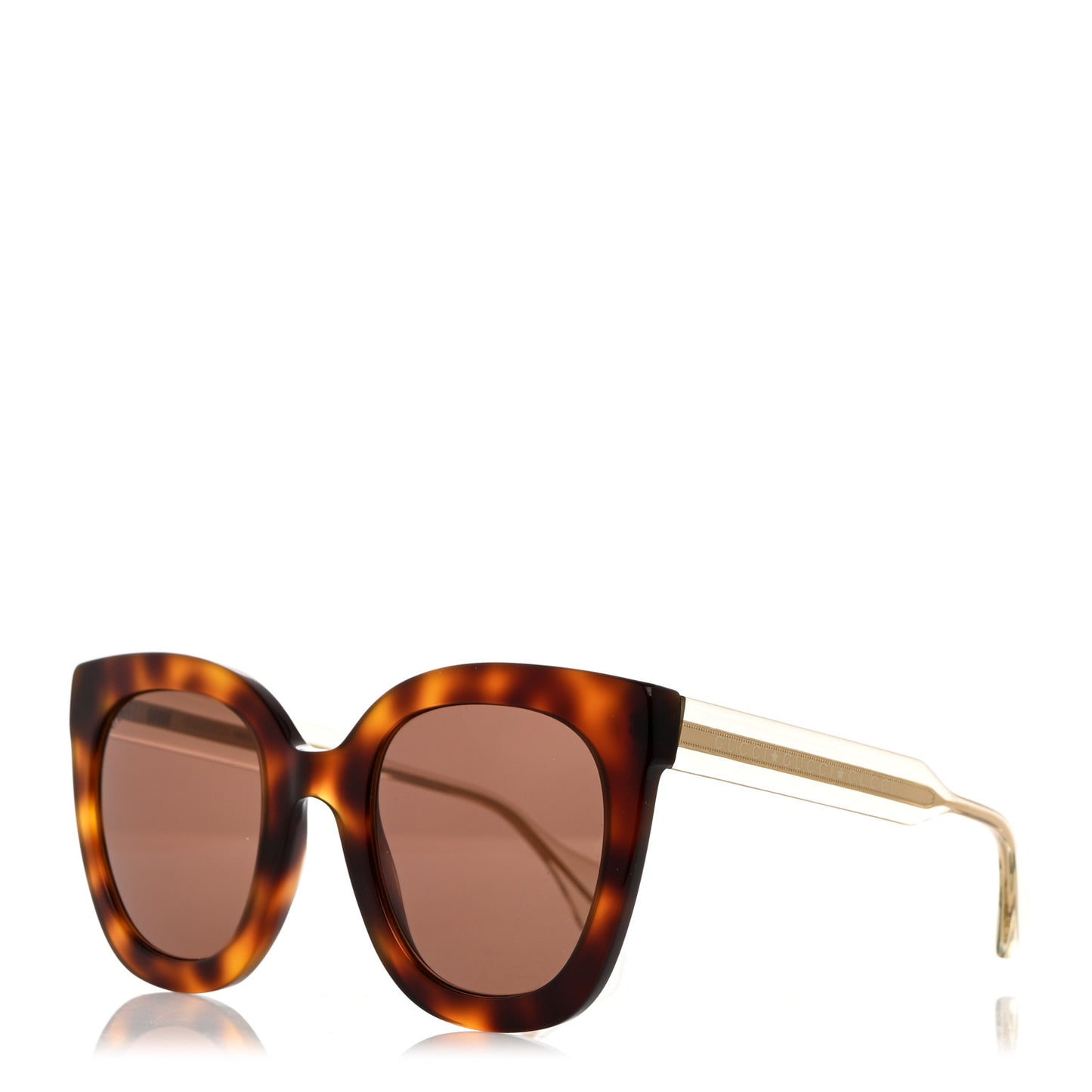Acetate Crystal Square Sunglasses GG0564S Tortoise