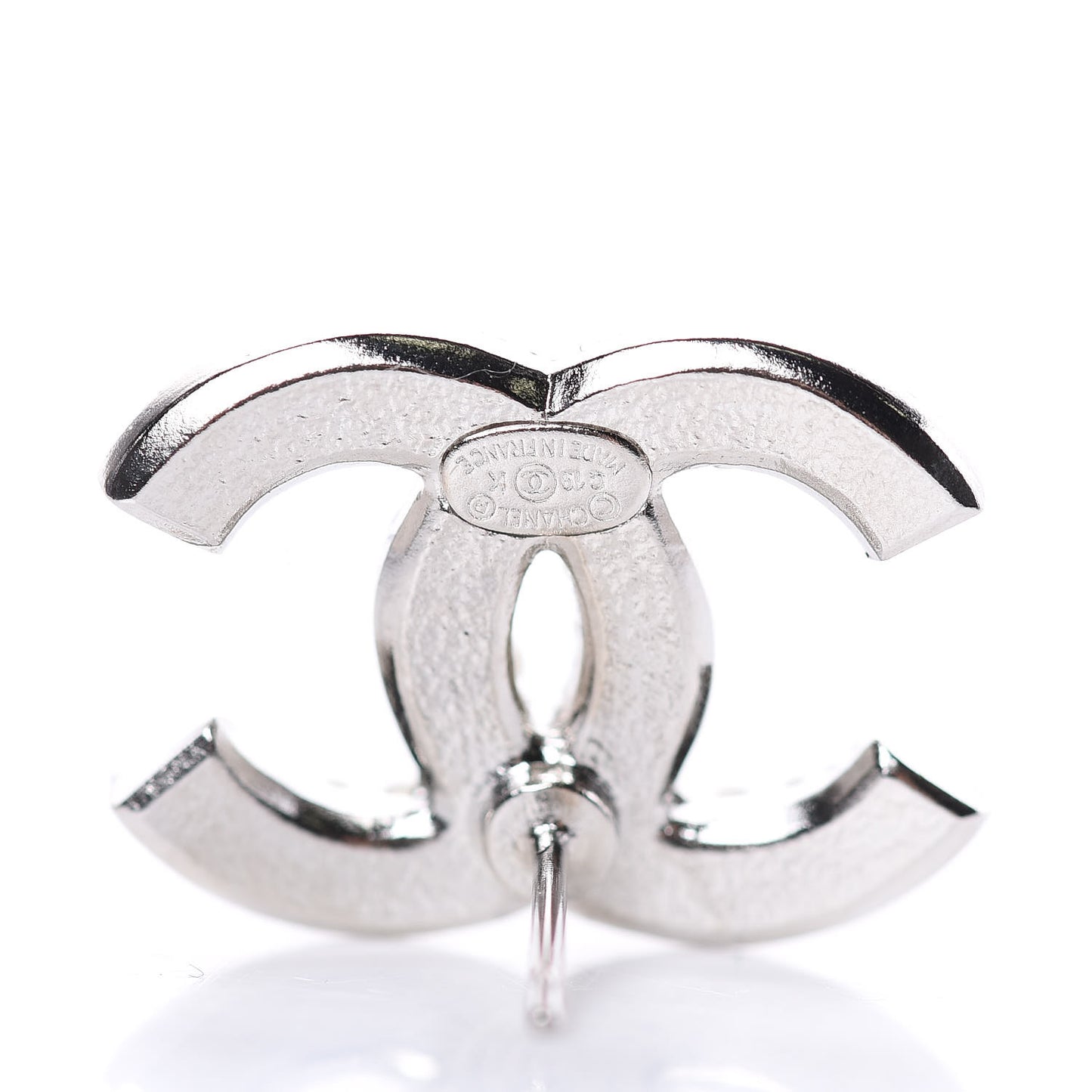 Pearl Crystal CC Snow Palace Earrings Silver