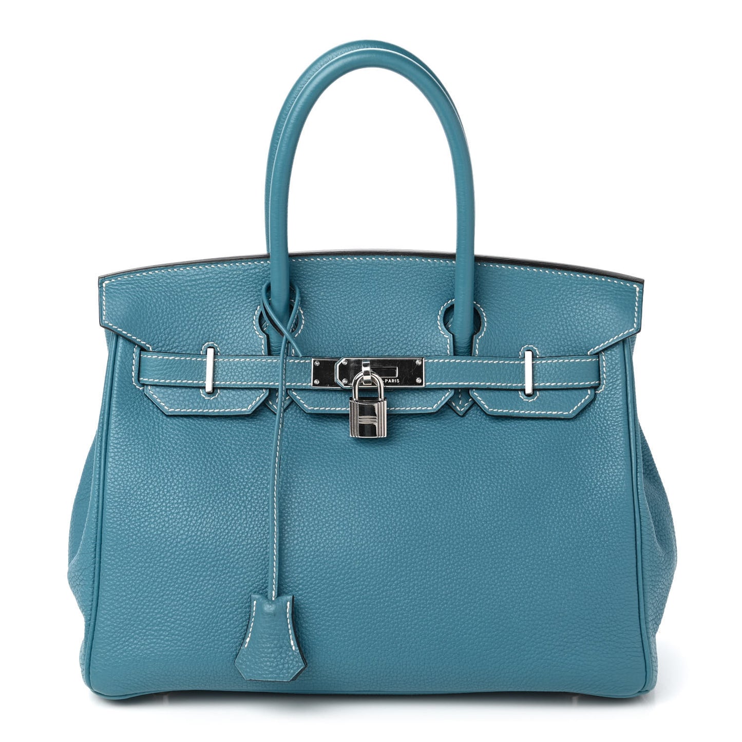 Taurillon Clemence Birkin 30 Blue Jean