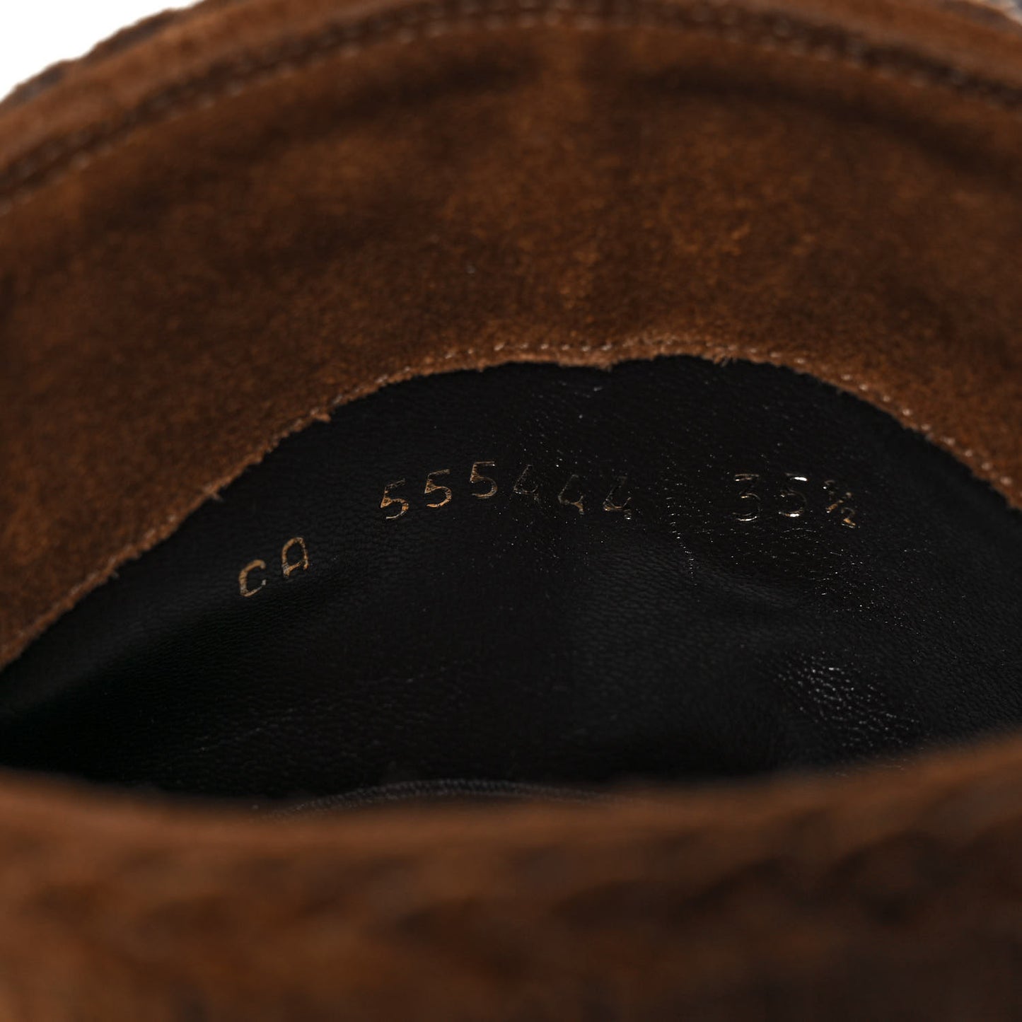 Suede Fringe Charlotte Ankle Boots 35.5 Tan