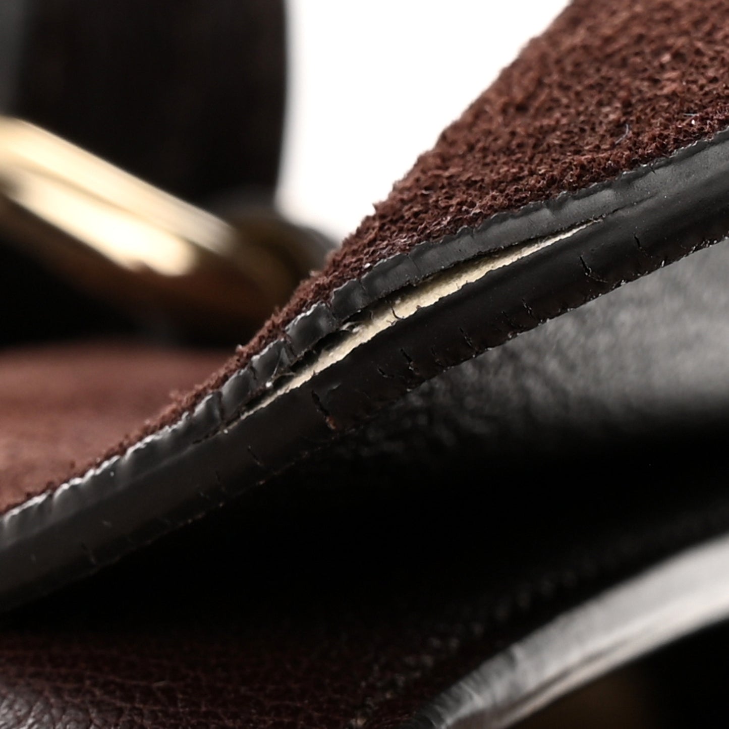 Suede Calfskin Small Faye Backpack Carbon Brown