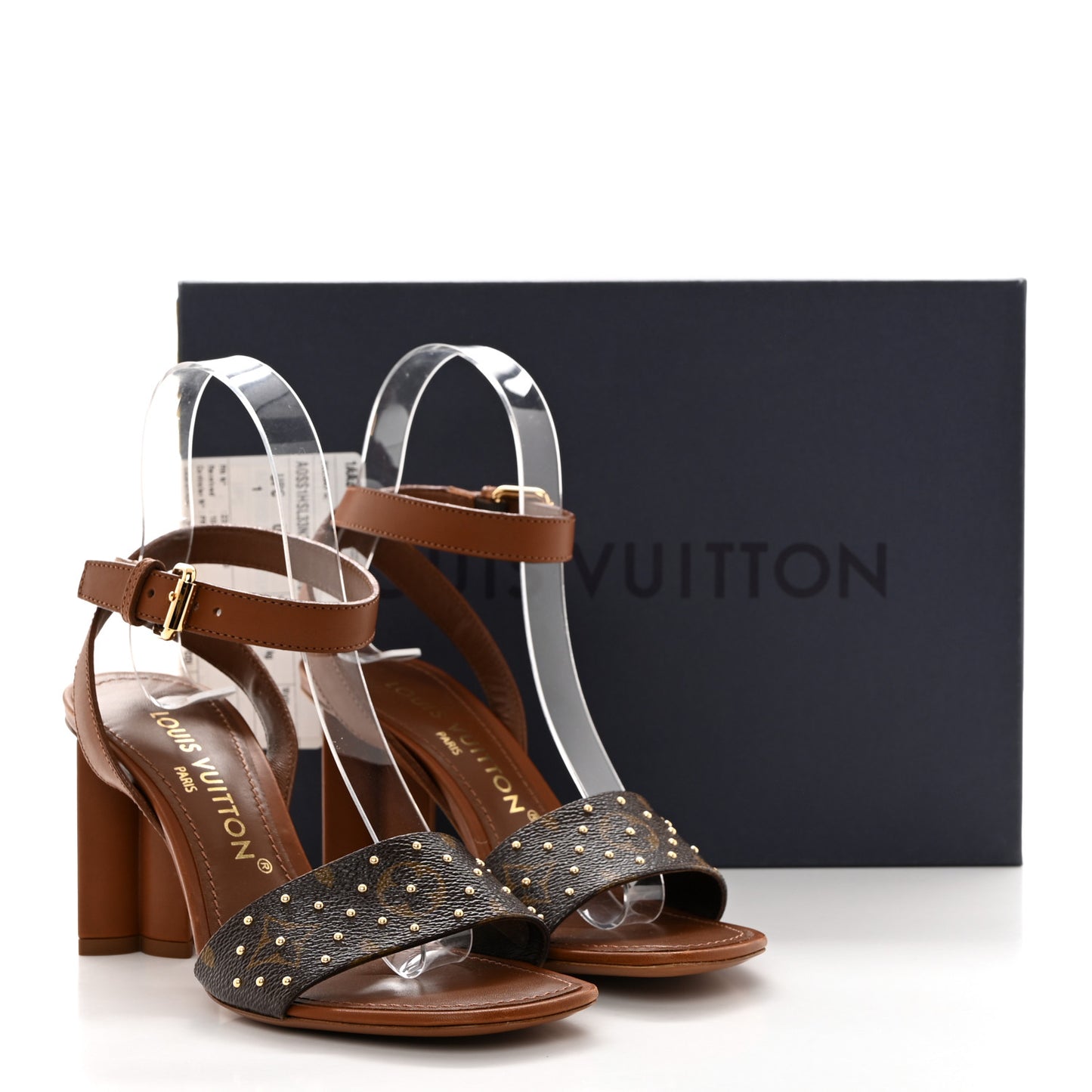 Calfskin Perforated Monogram Silhouette Sandals 36 Gold