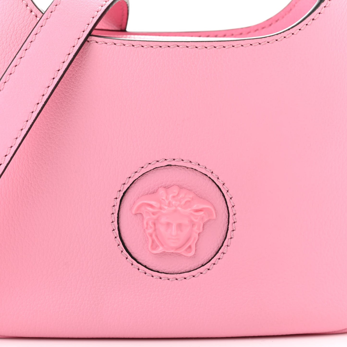 Calfskin La Medusa Small Hobo Crossbody Pink