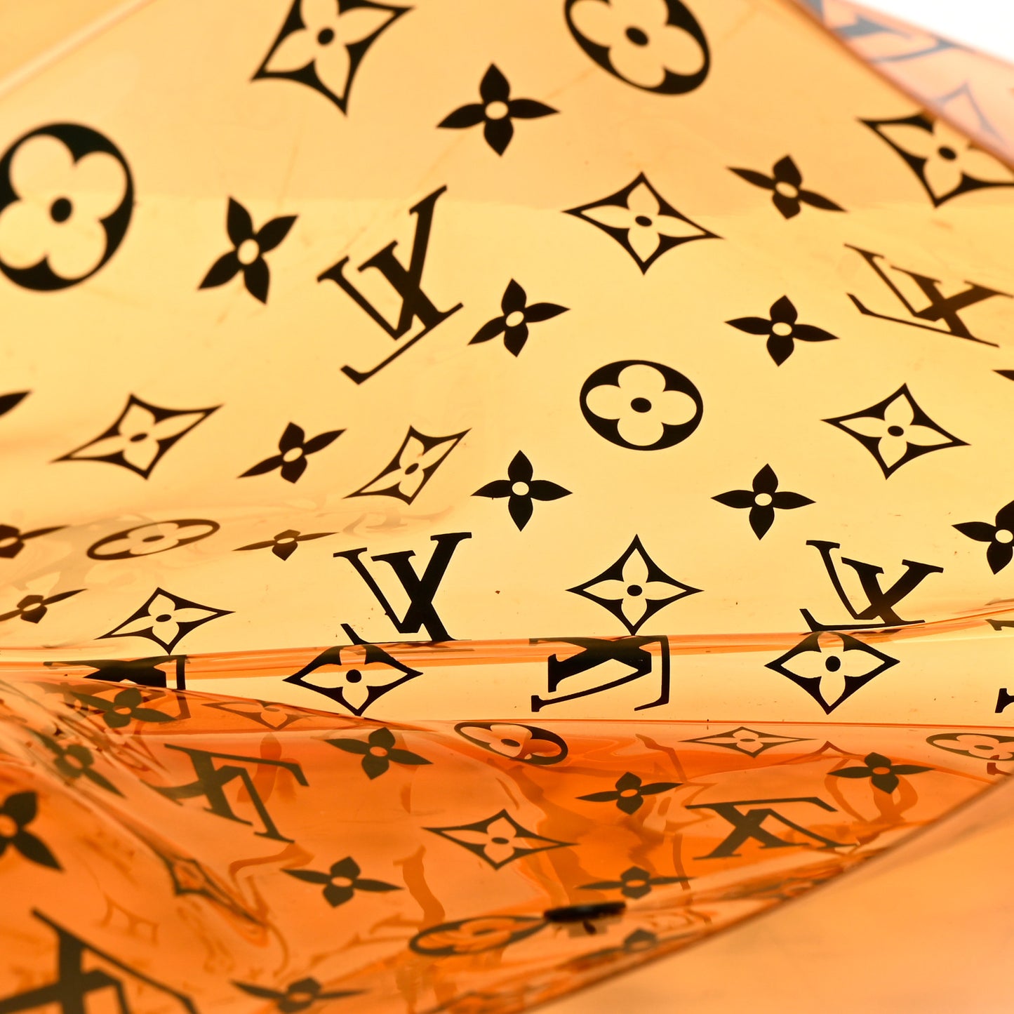 PVC Monogram Printed Envelope Pouch Orange