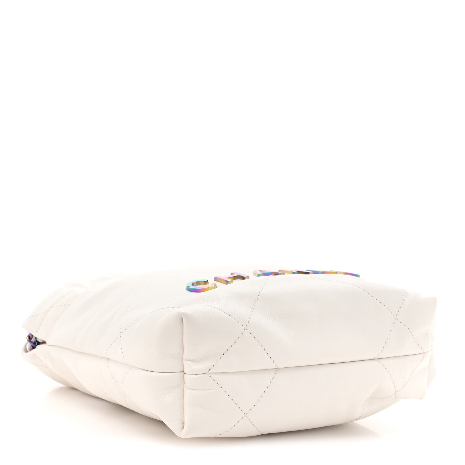 Chanel Shiny Calfskin Quilted Rainbow Mini Chanel 22 White 4 of 10