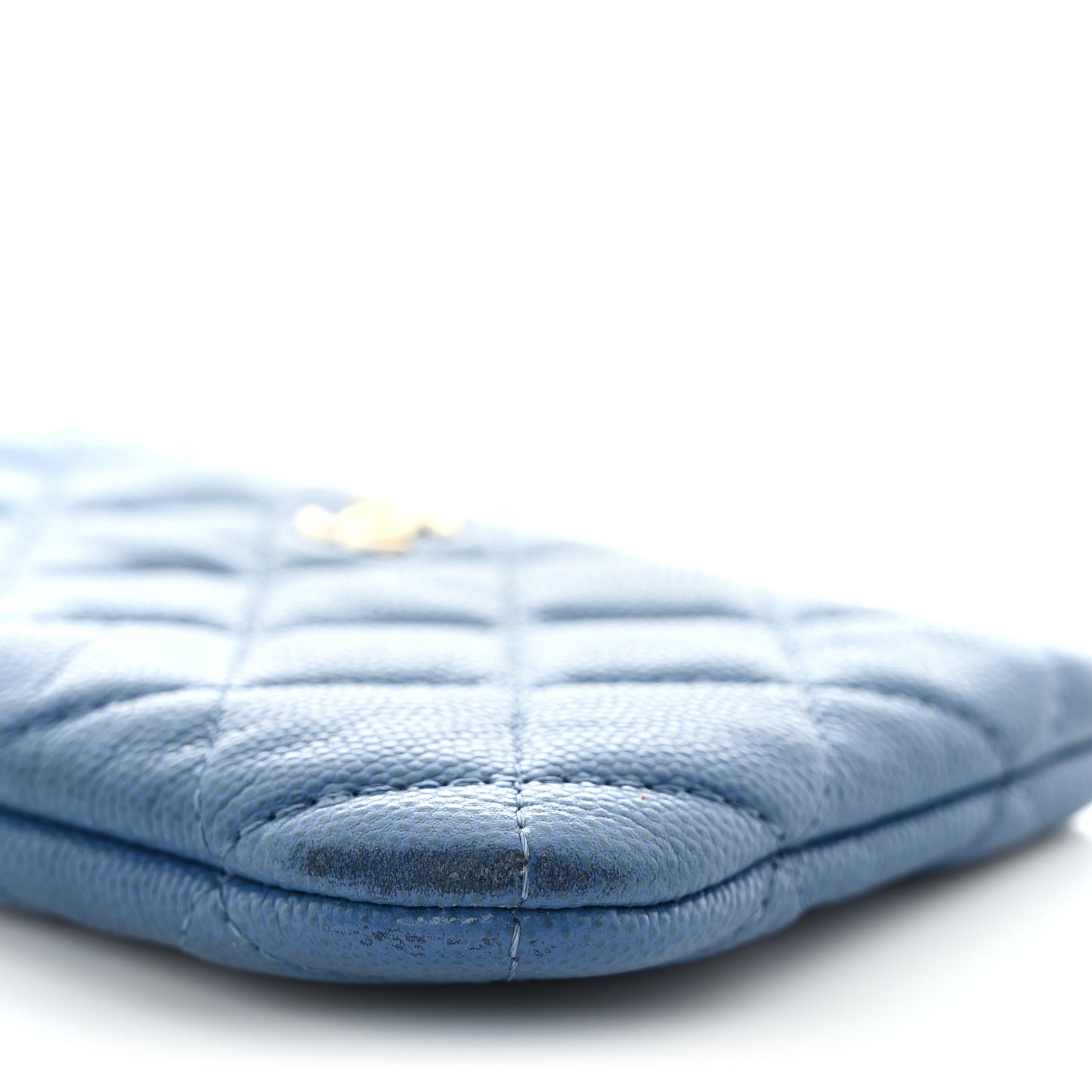 Caviar Quilted Small Pouch Blue