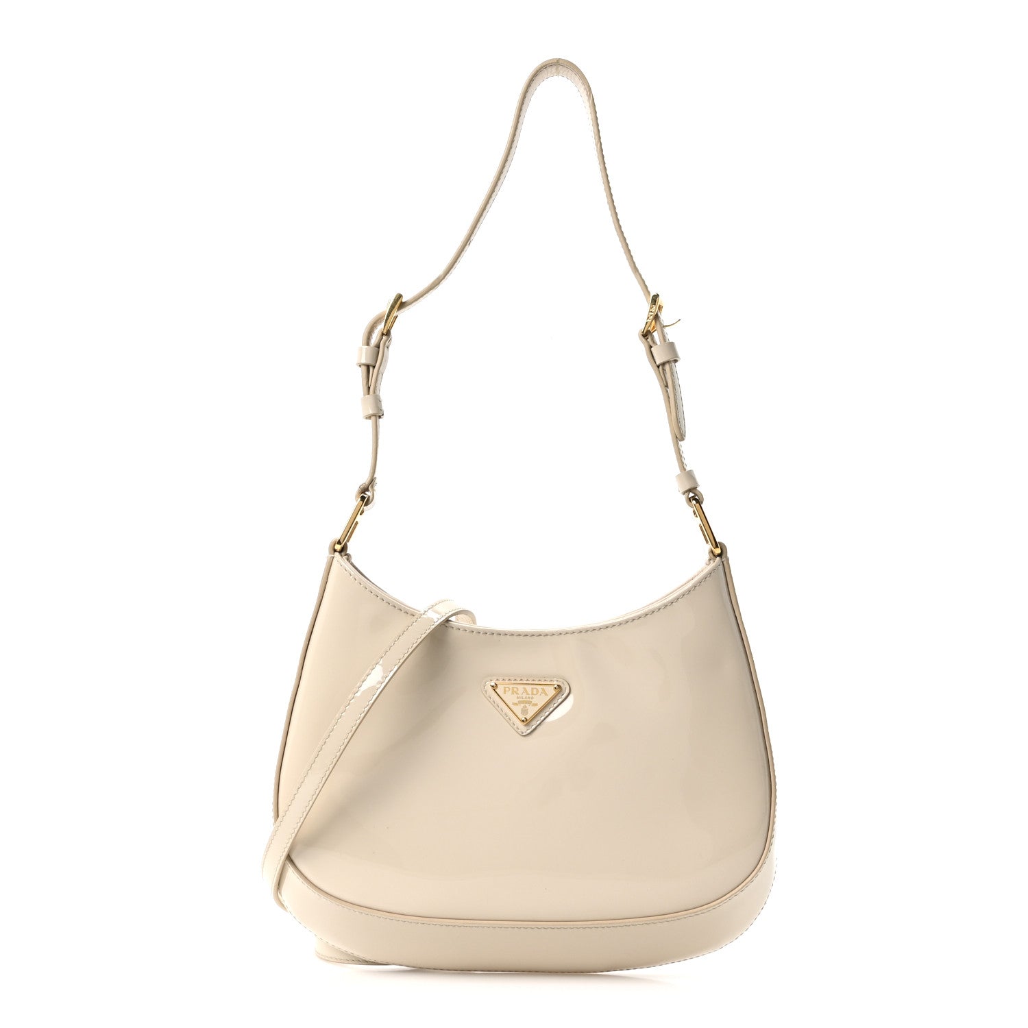 Prada Spazzolato Cleo Adjustable Strap Shoulder Bag Avorio 1866881