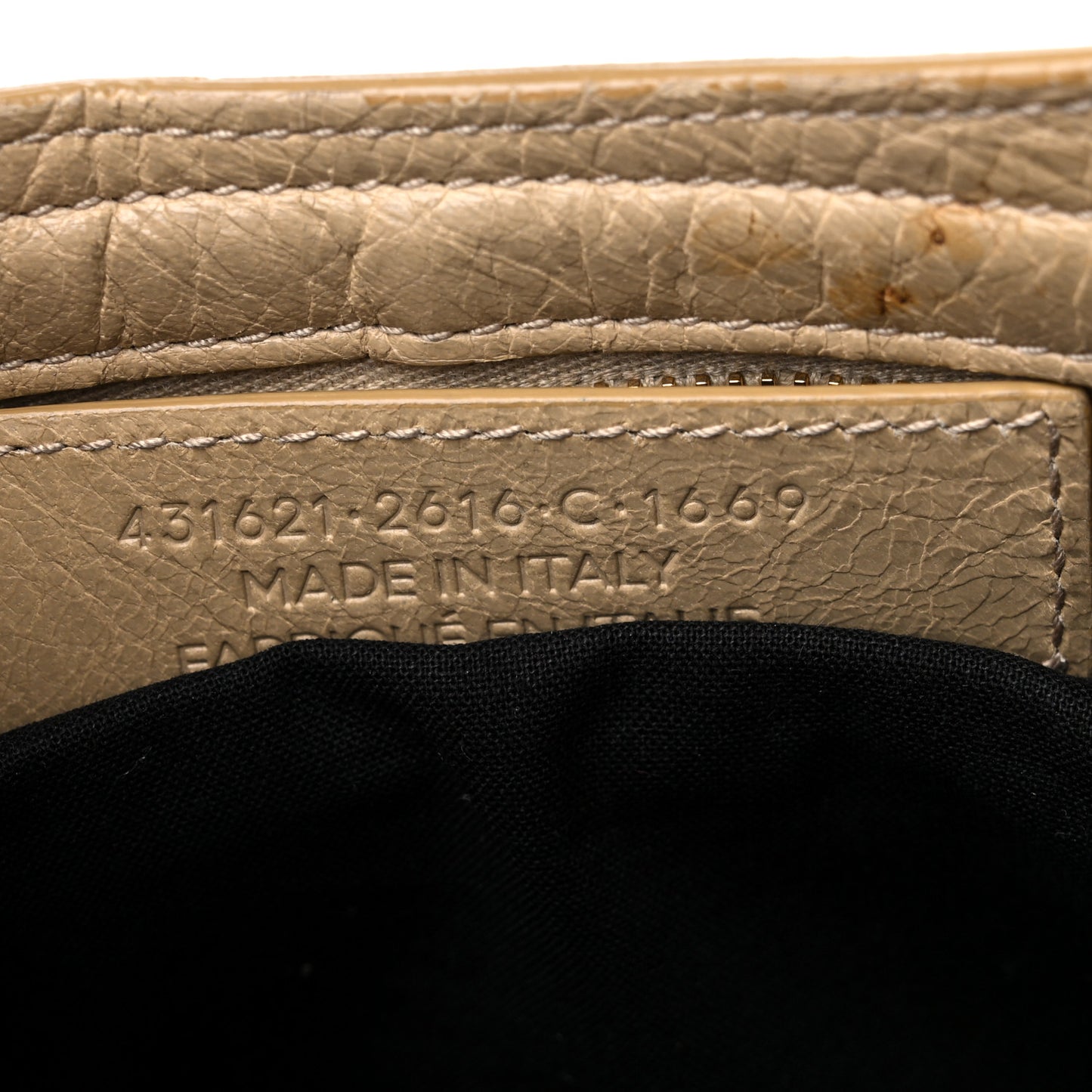 Agneau Classic Gold Hardware S City Beige Sable