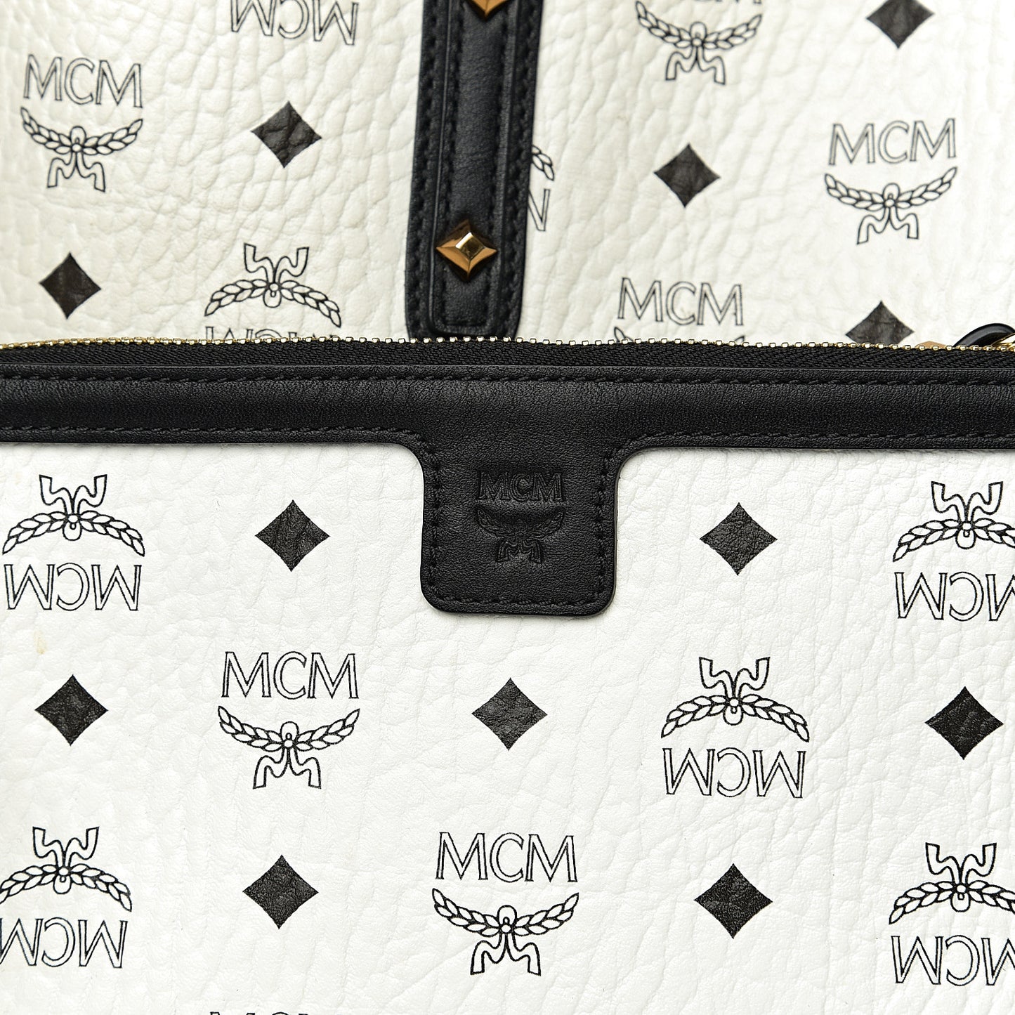 Visetos Medium Project Reversible Shopper Tote White