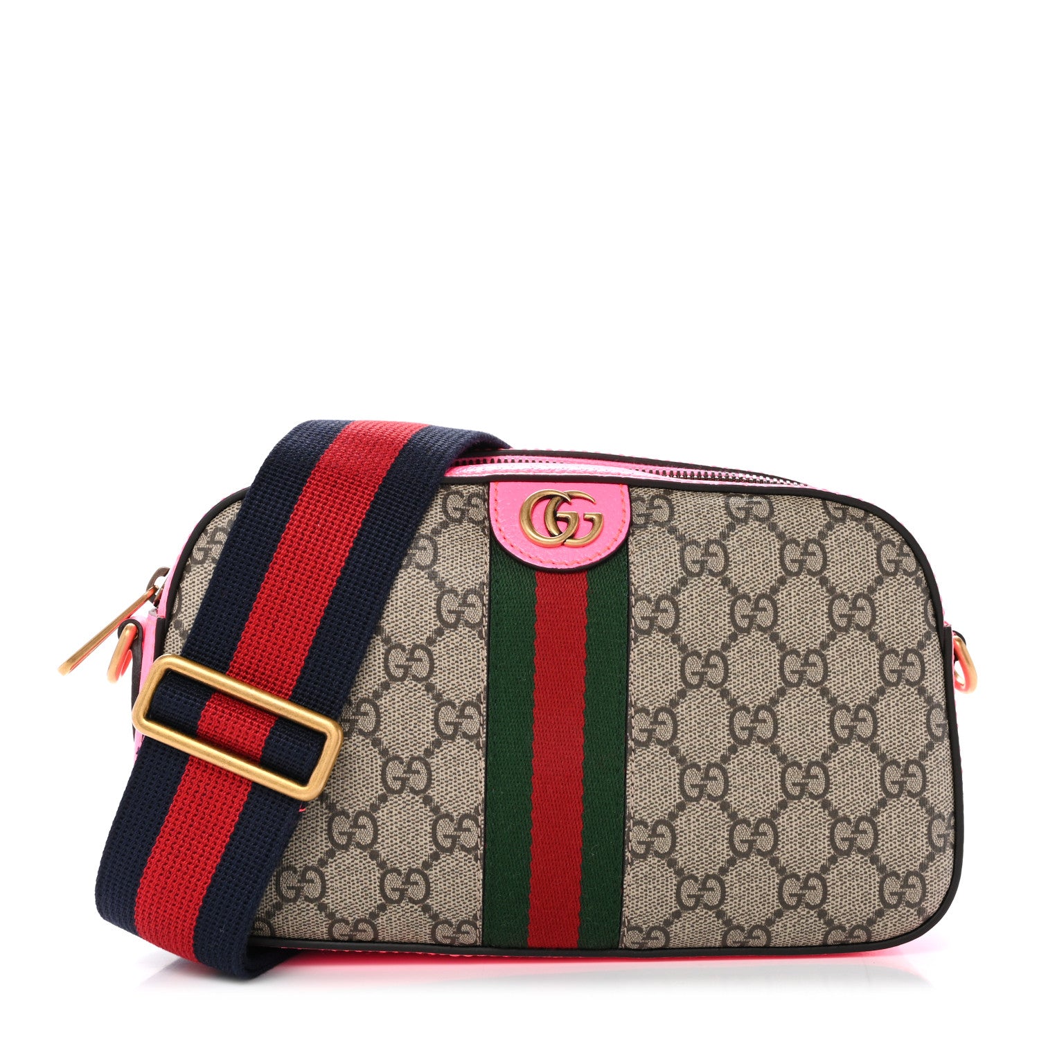 Gucci GG Supreme Monogram Textured Dollar Calfskin Web Ophidia