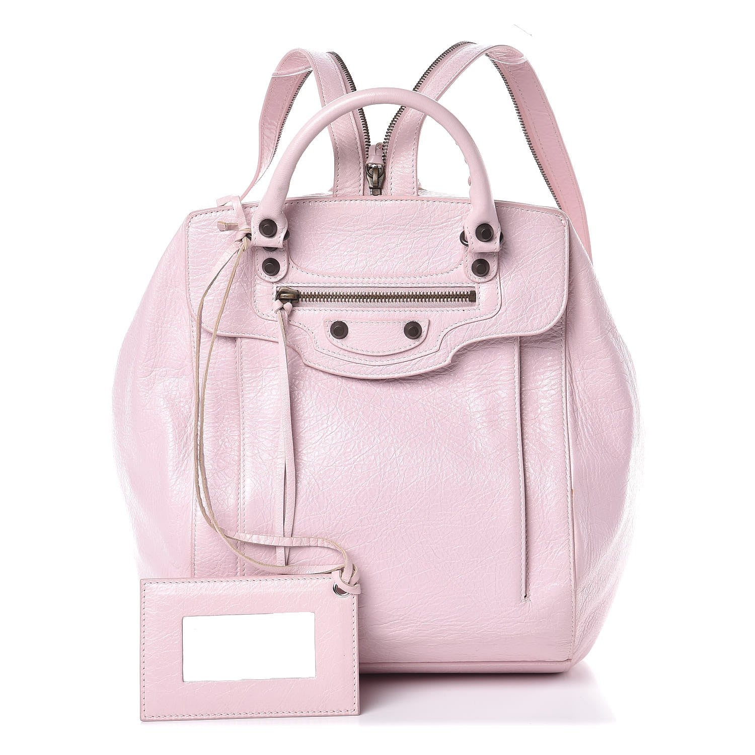 balenciaga zip traveler backpack Balenciaga Agneau Classic Hardware Zip Traveler Backpack Rose Poudre Rose Petunia 410207 – FASHIONPHILE