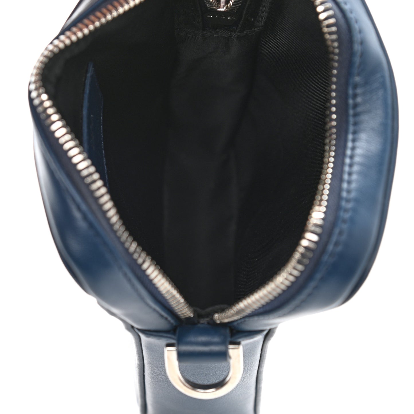 Calfskin Oblique Galaxy Perforated World Tour Messenger Pouch Blue White