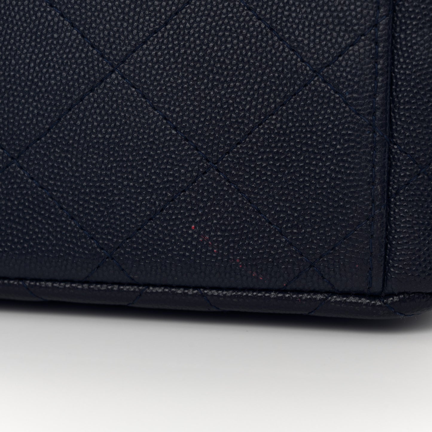 Caviar Quilted Maxi Double Flap Navy Blue