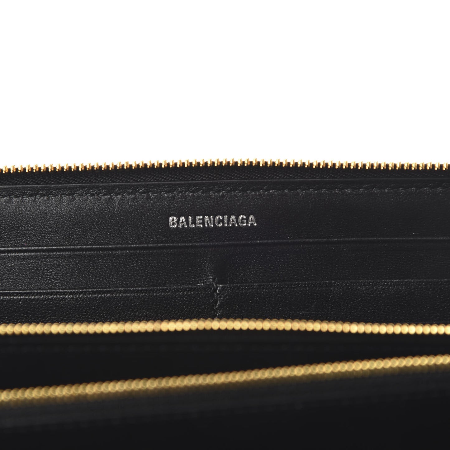 Calfskin Logo Everyday Continental Zip Around Wallet Black