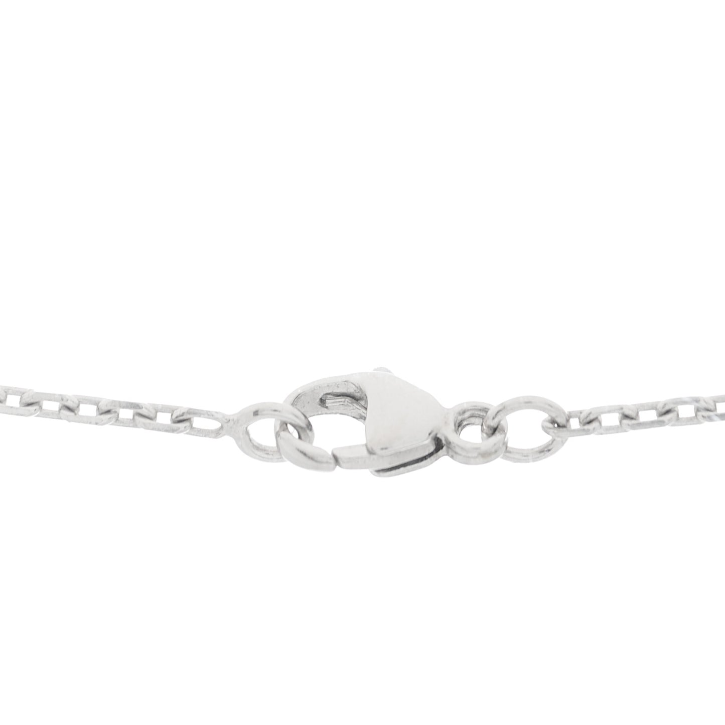 Lacquered Palladium Mini Pop H Pendant Necklace Black
